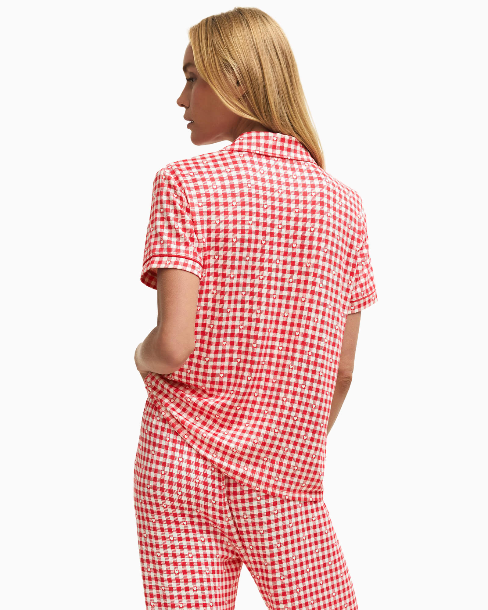 Gingham PJ Top