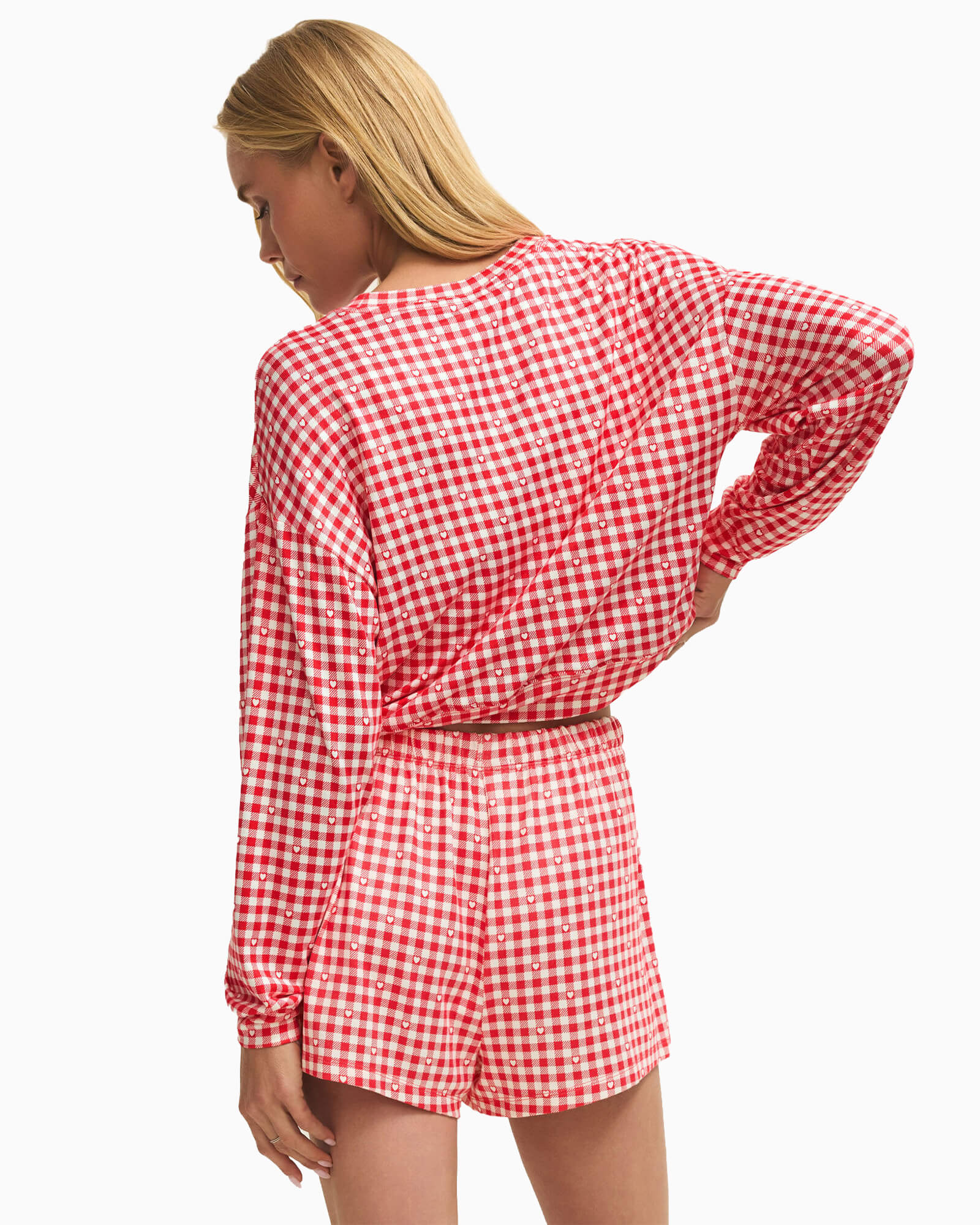 Bisous Gingham Long Sleeve Top