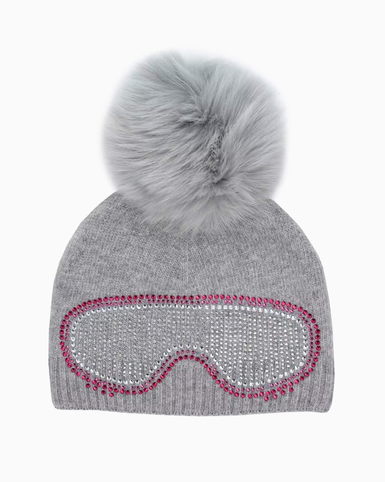 Ski Goggles Knit Beanie Grey