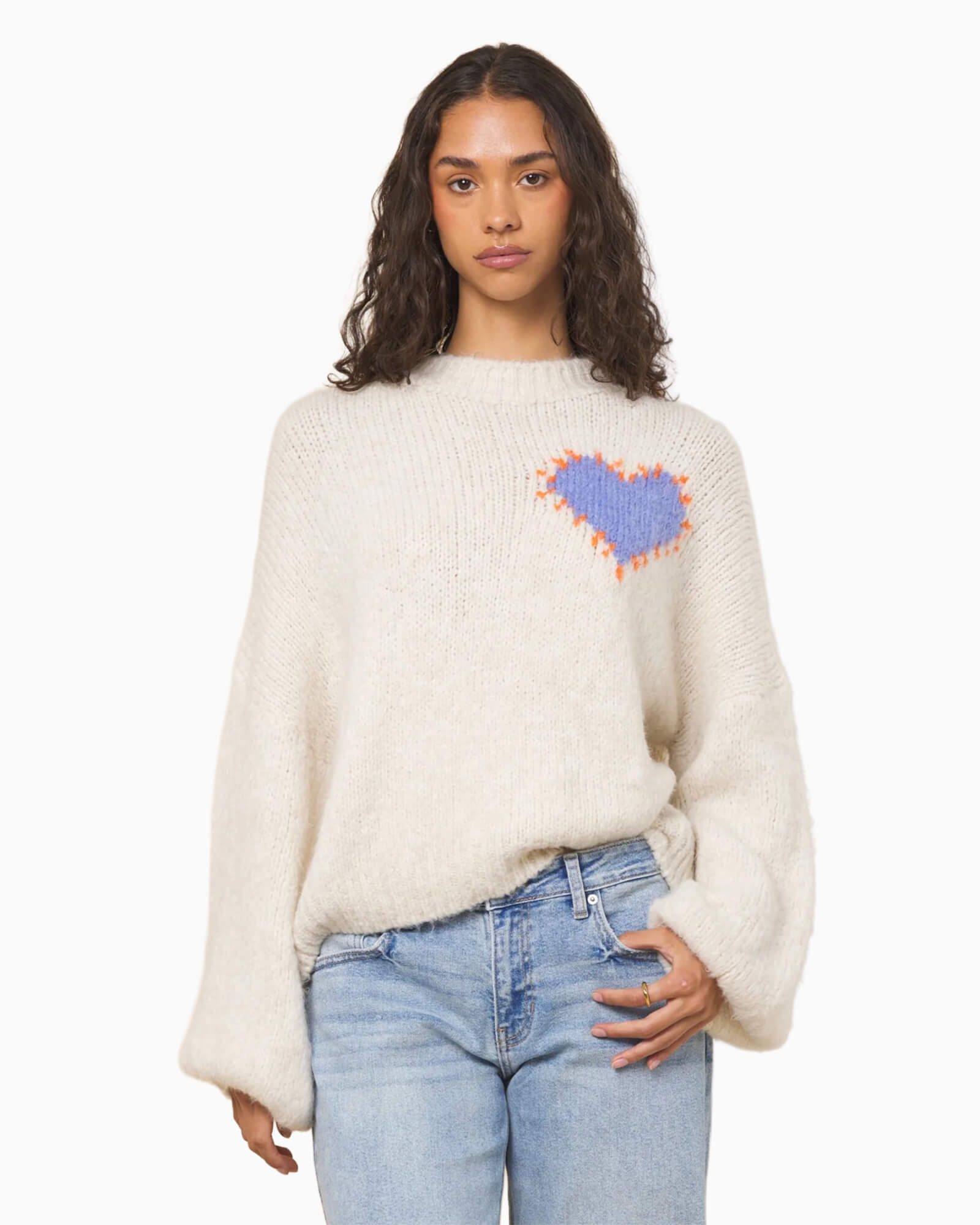 Jacquard Heart Sweater