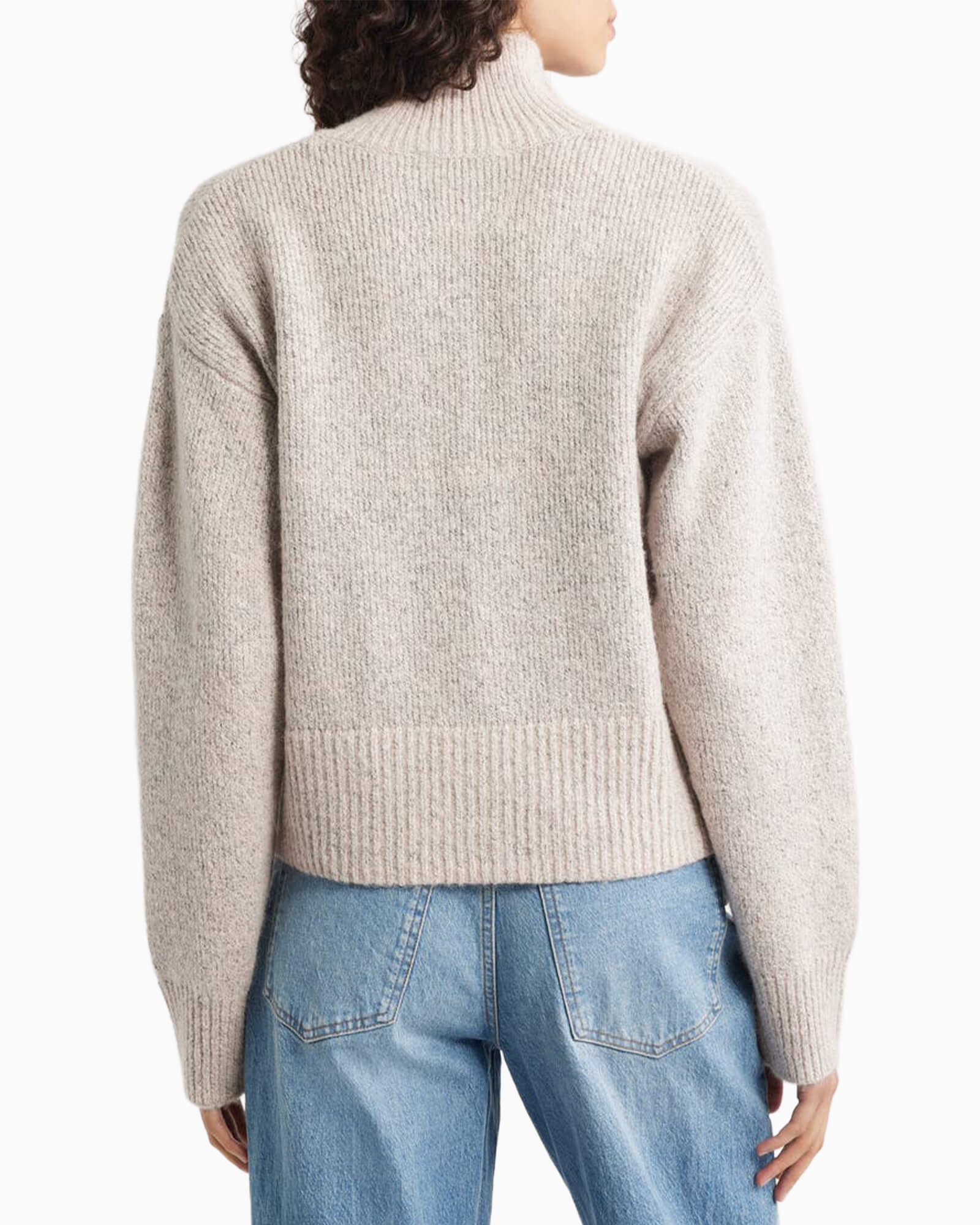 Boxy Snap Front Henley Sweater