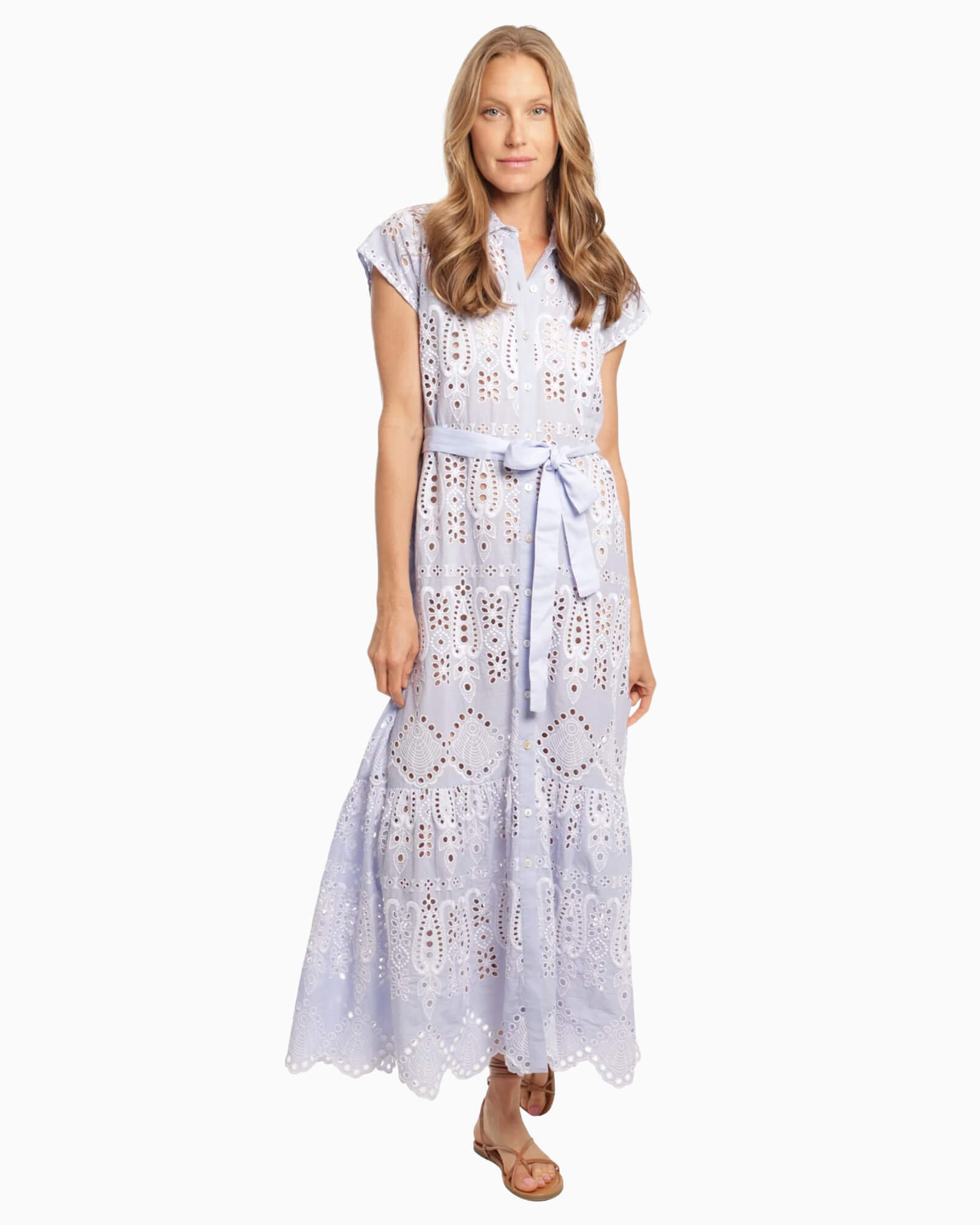 Ines Dress Blue Eyelet