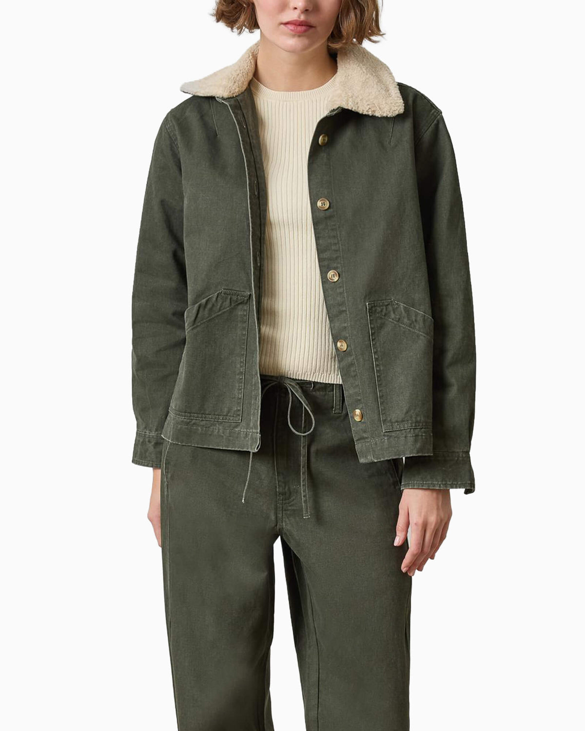 Washed Twill Pleat Back Jacket Juniper