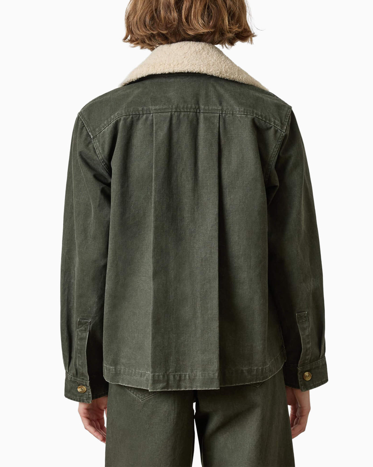 Washed Twill Pleat Back Jacket Juniper