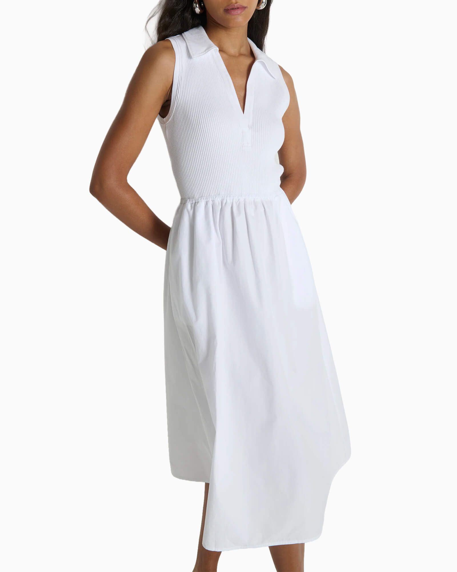 Jessica Midi Dress White