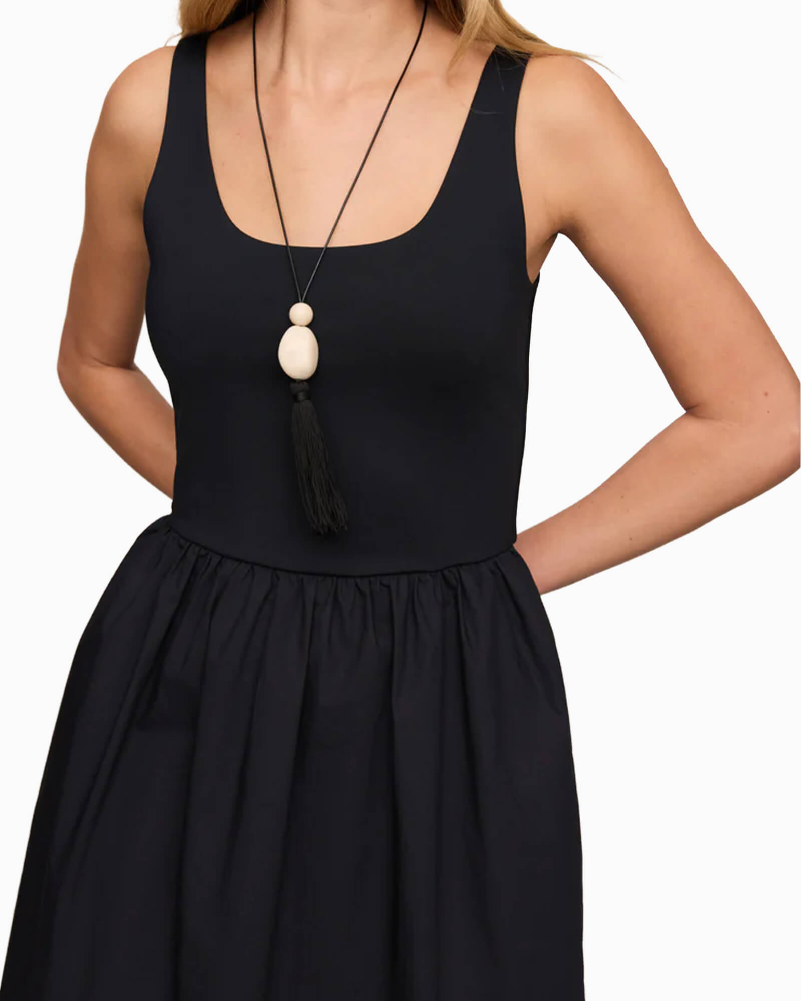 Johanna Sleeveless Midi Dress Black