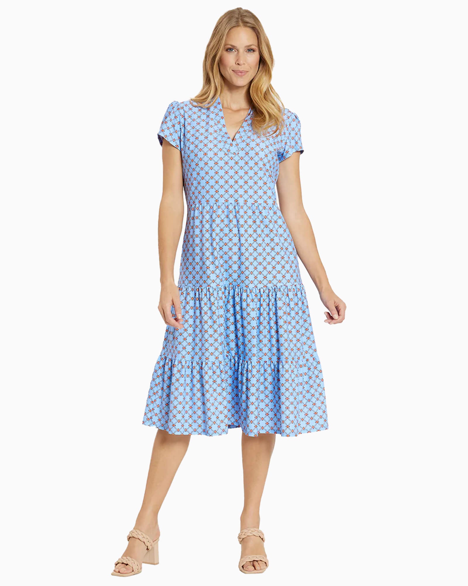 Jude Connally Libby Dress Circle Geo Bluebell Jude Connally Libby Dress Circle Geo Bluebell