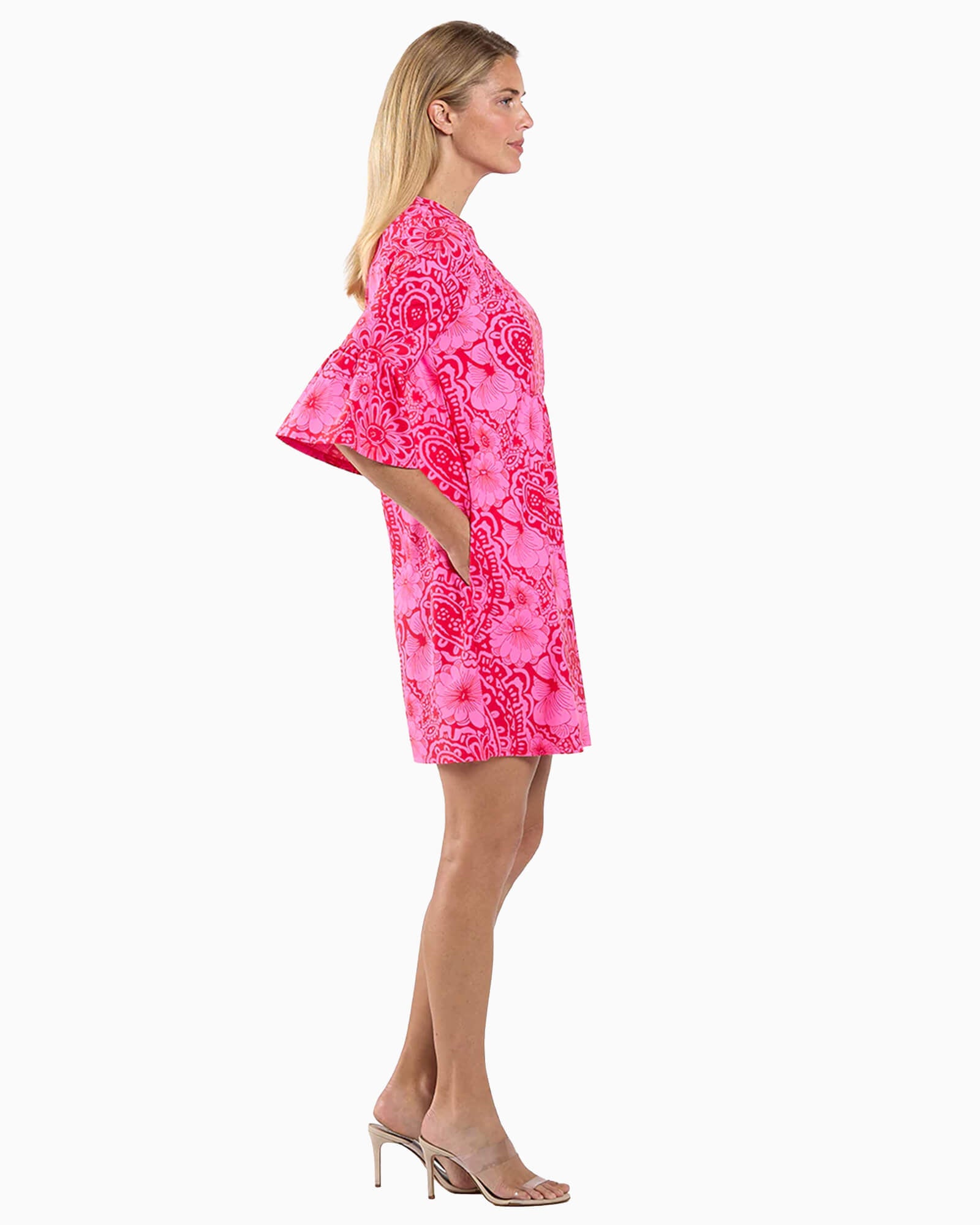 Kerry Dress Painted Paisley Red