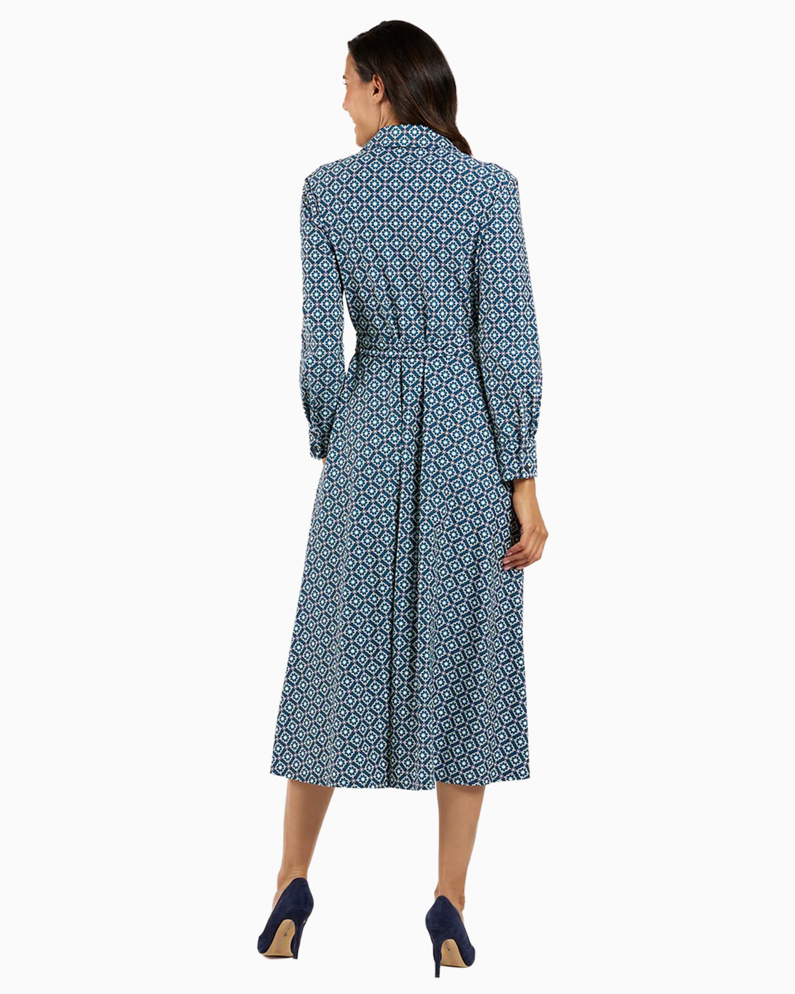 Kitty Dress Floral Mosaic Navy