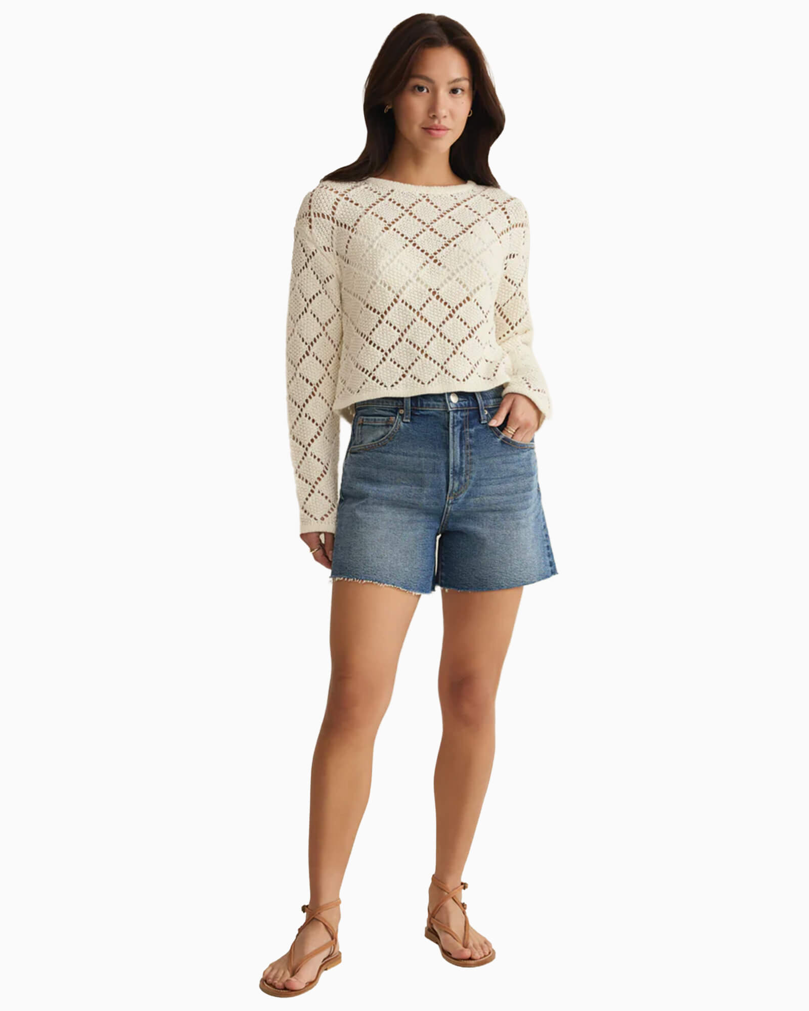 Hullen Diamond Crochet Sweater