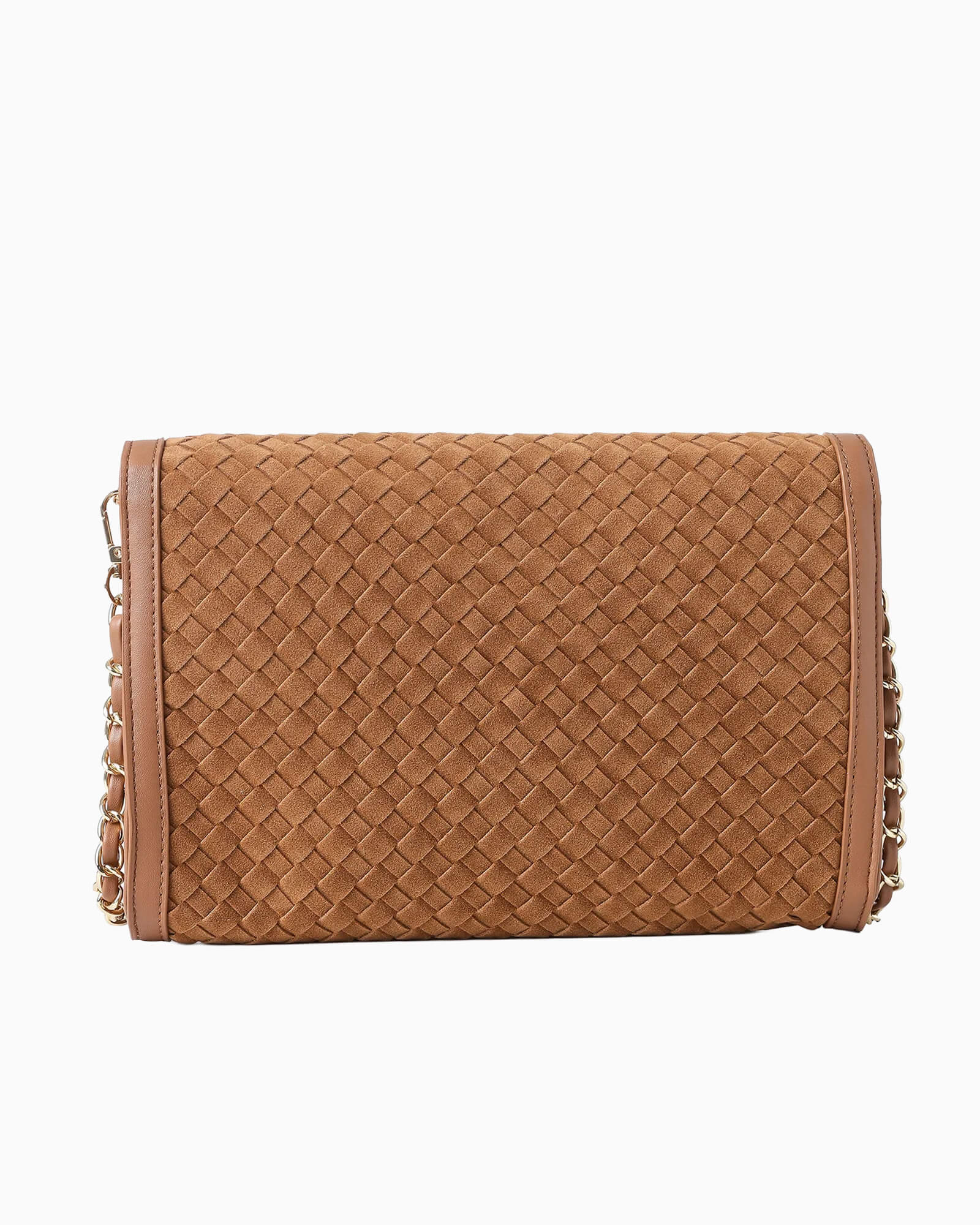 Beth Saddle Woven Clutch