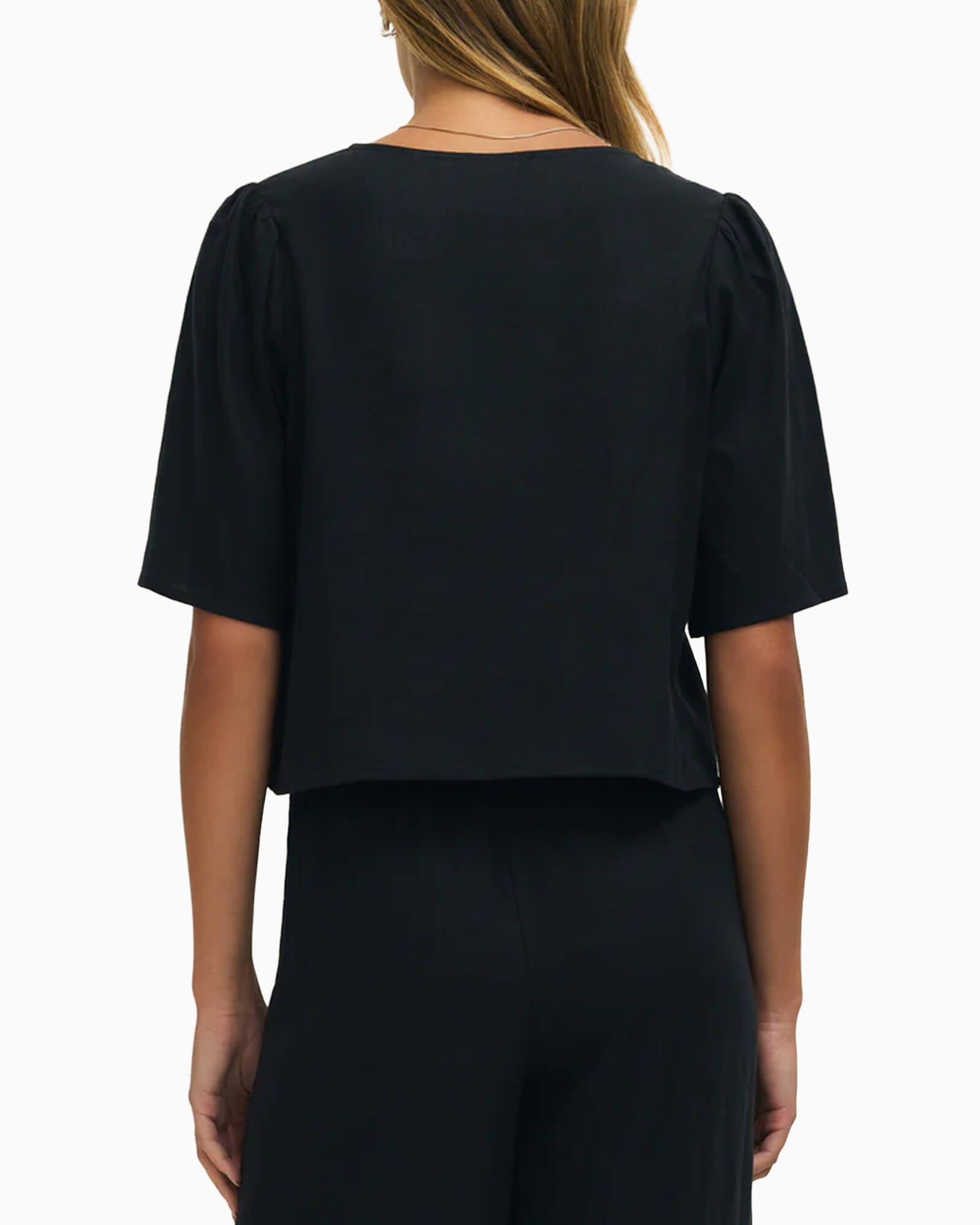 La Belle Linen Cropped Top