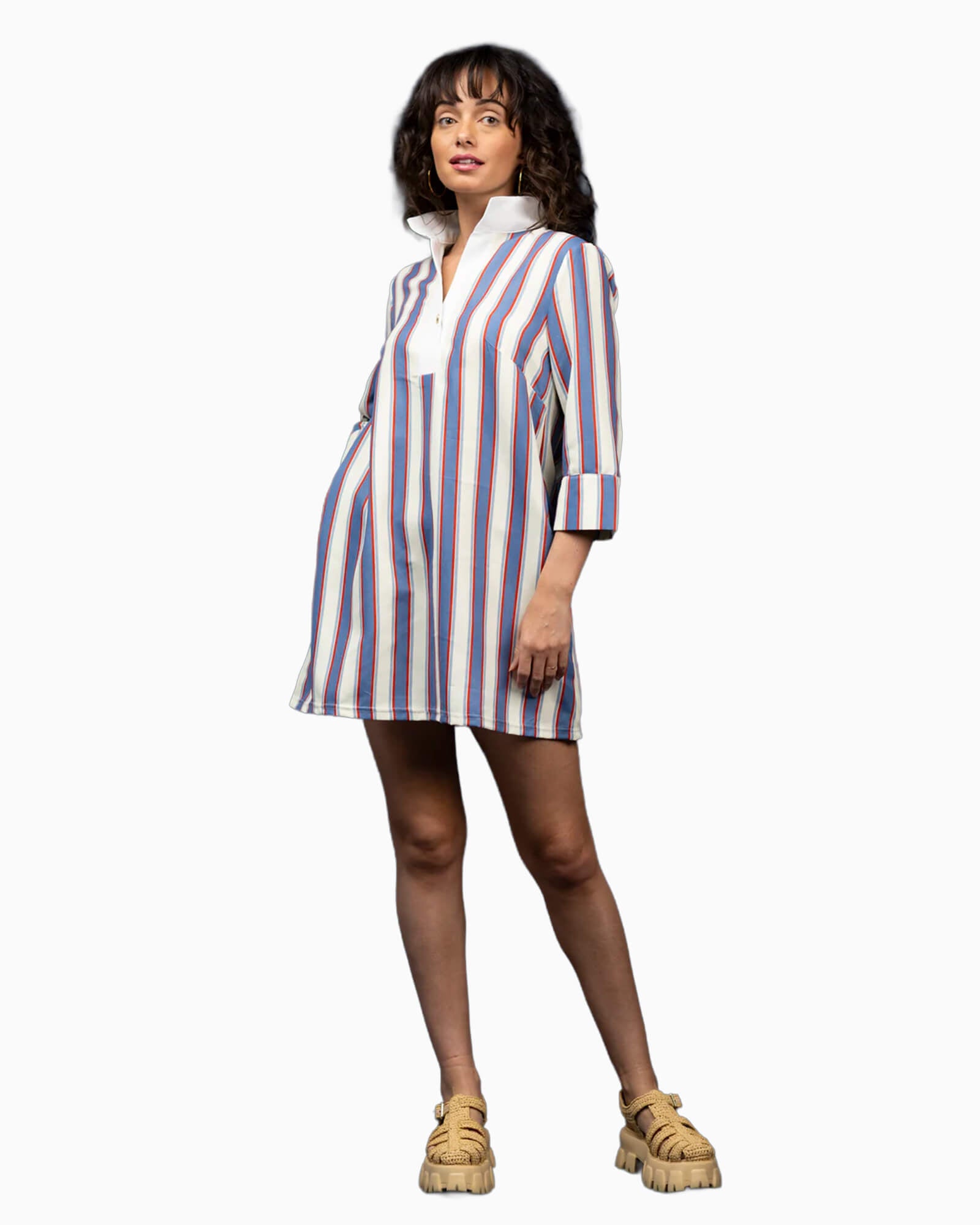 The Martha Dress Cottage Stripe