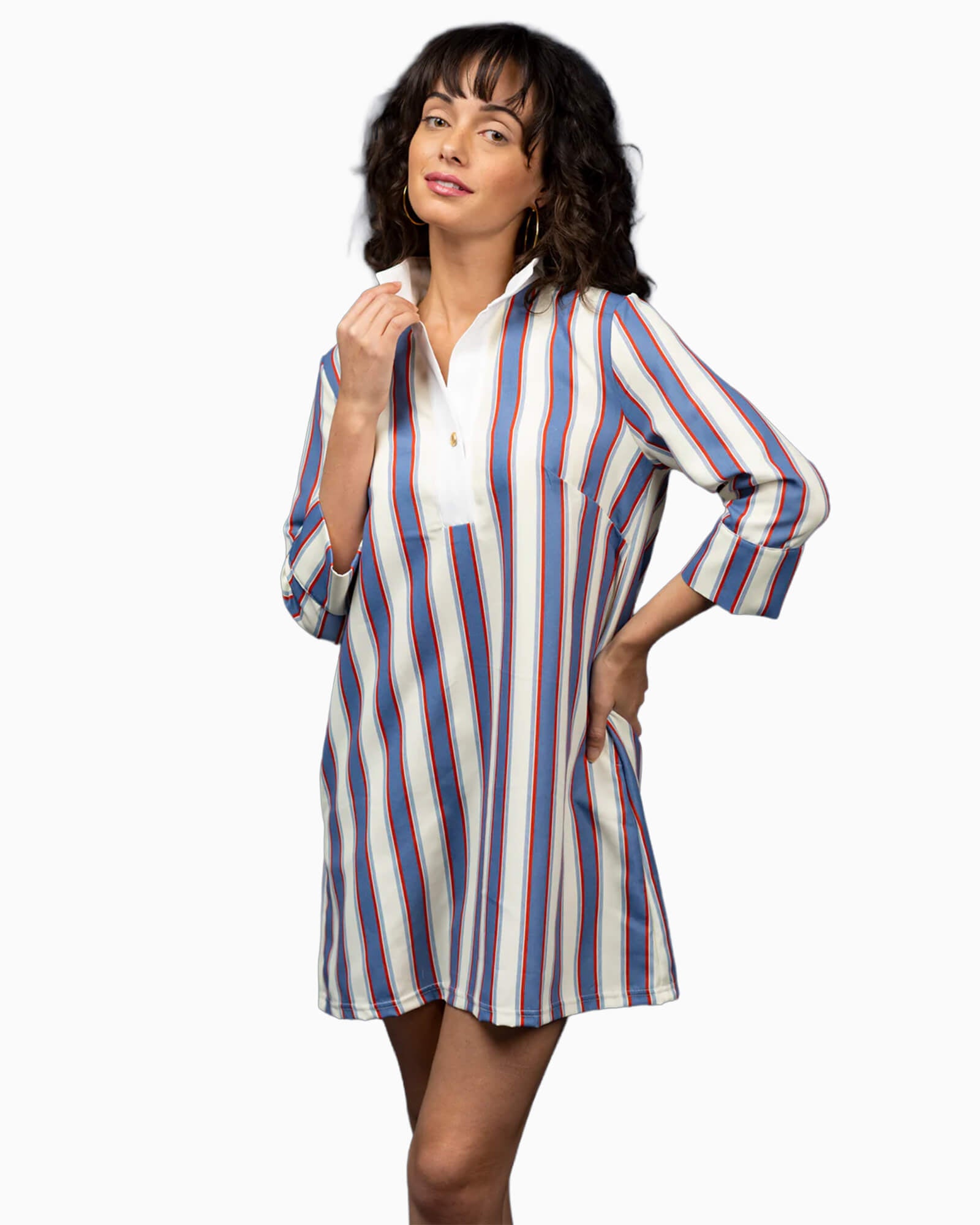 The Martha Dress Cottage Stripe