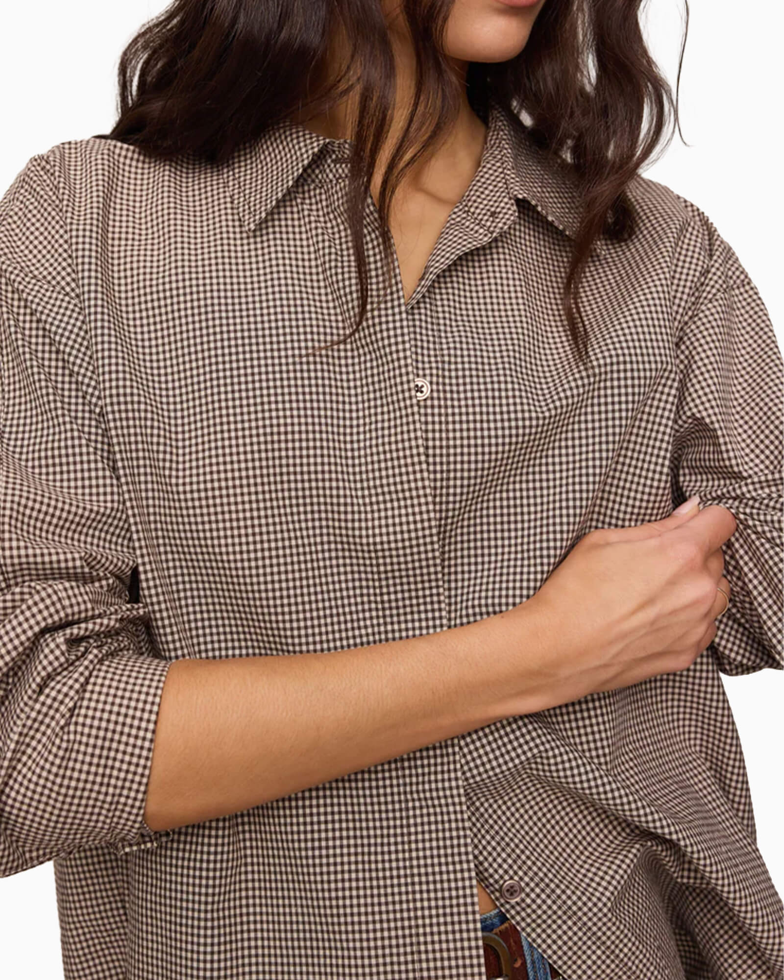 On Duty Gingham Button Up Shirt