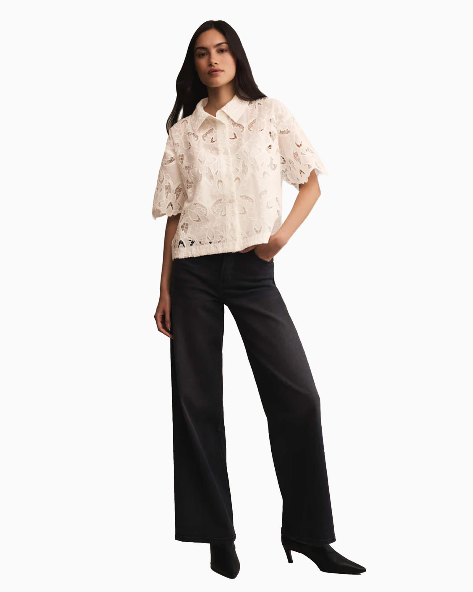 Midnight Embroidered Top Cloud