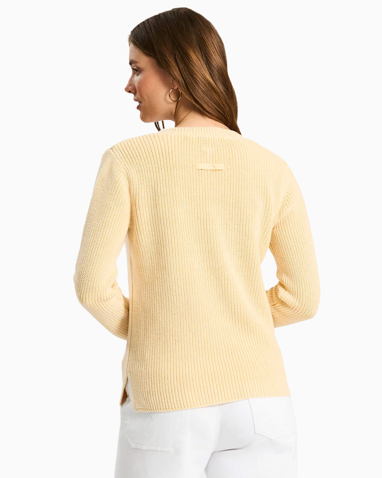 Mineral Wash V Neck Sweater Butter