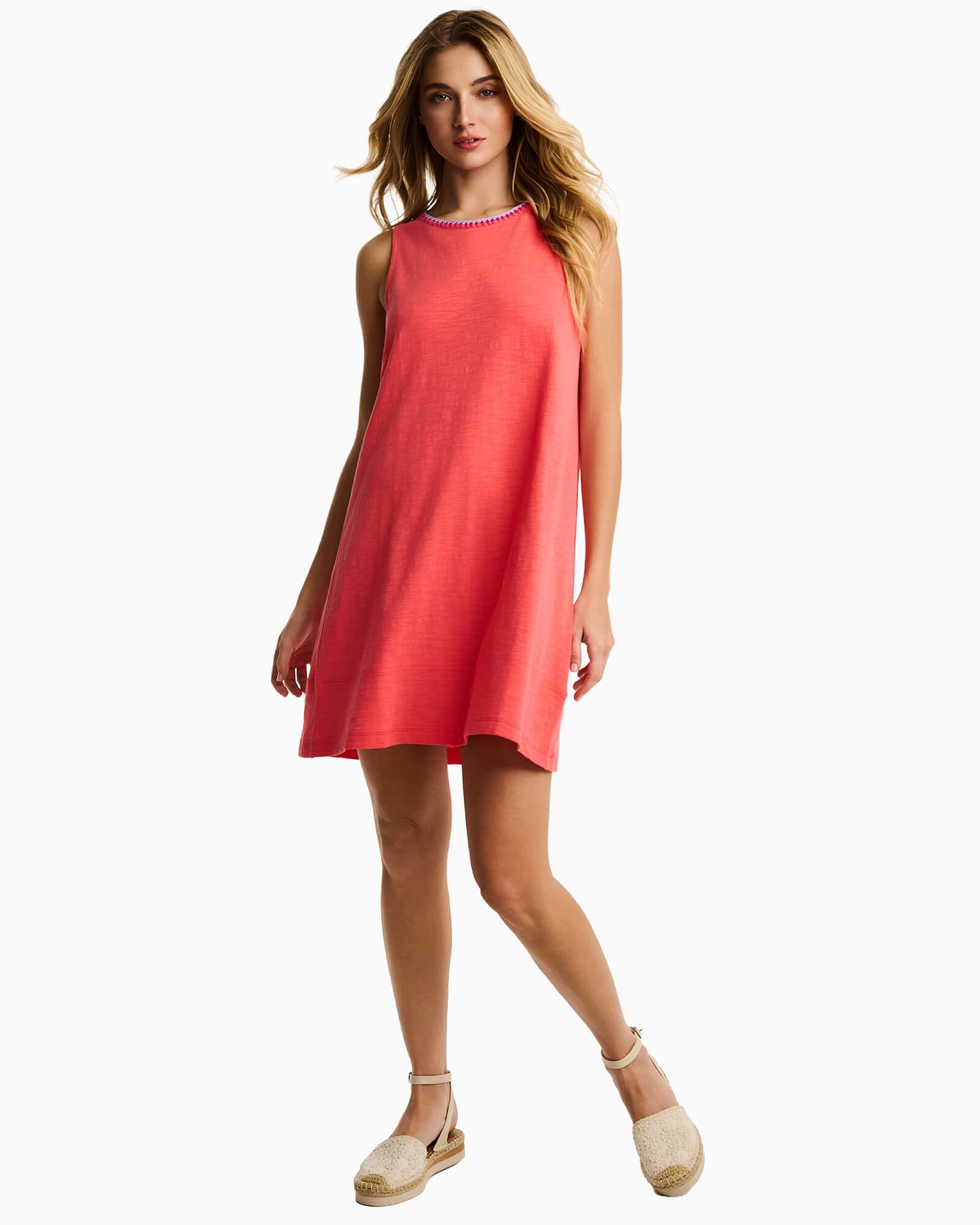 Summer Swing Dress Coral - Purple Poppy