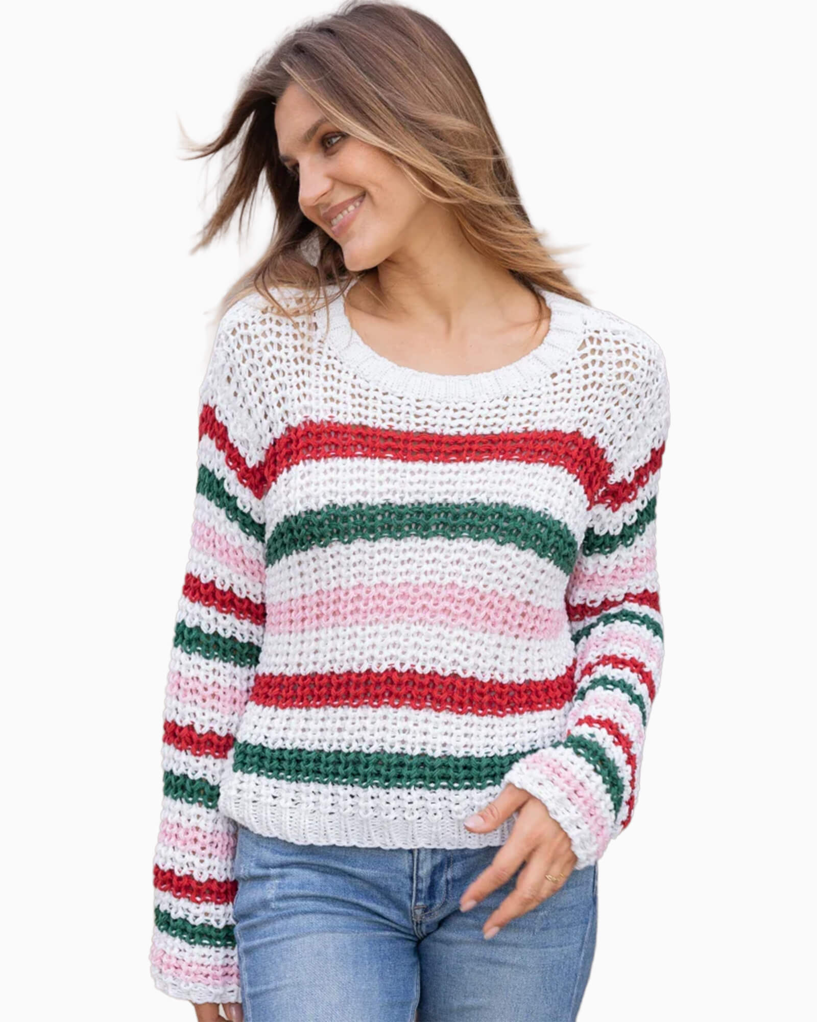 North Pole Striped Cotton Crew