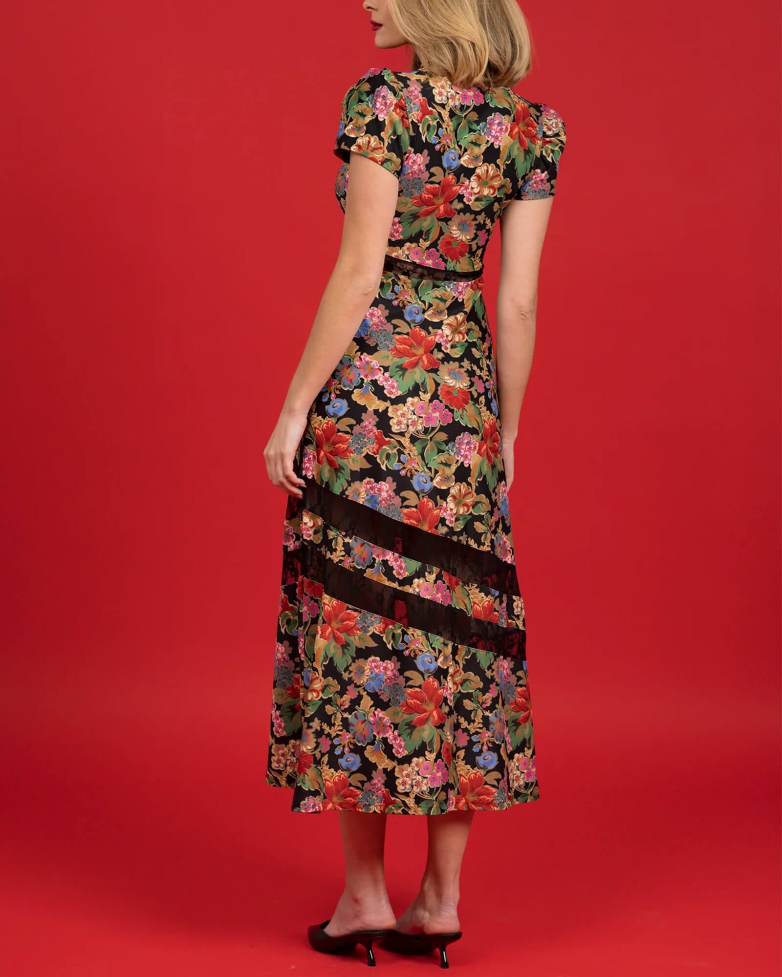 The Octavia Dress Midnight Petals