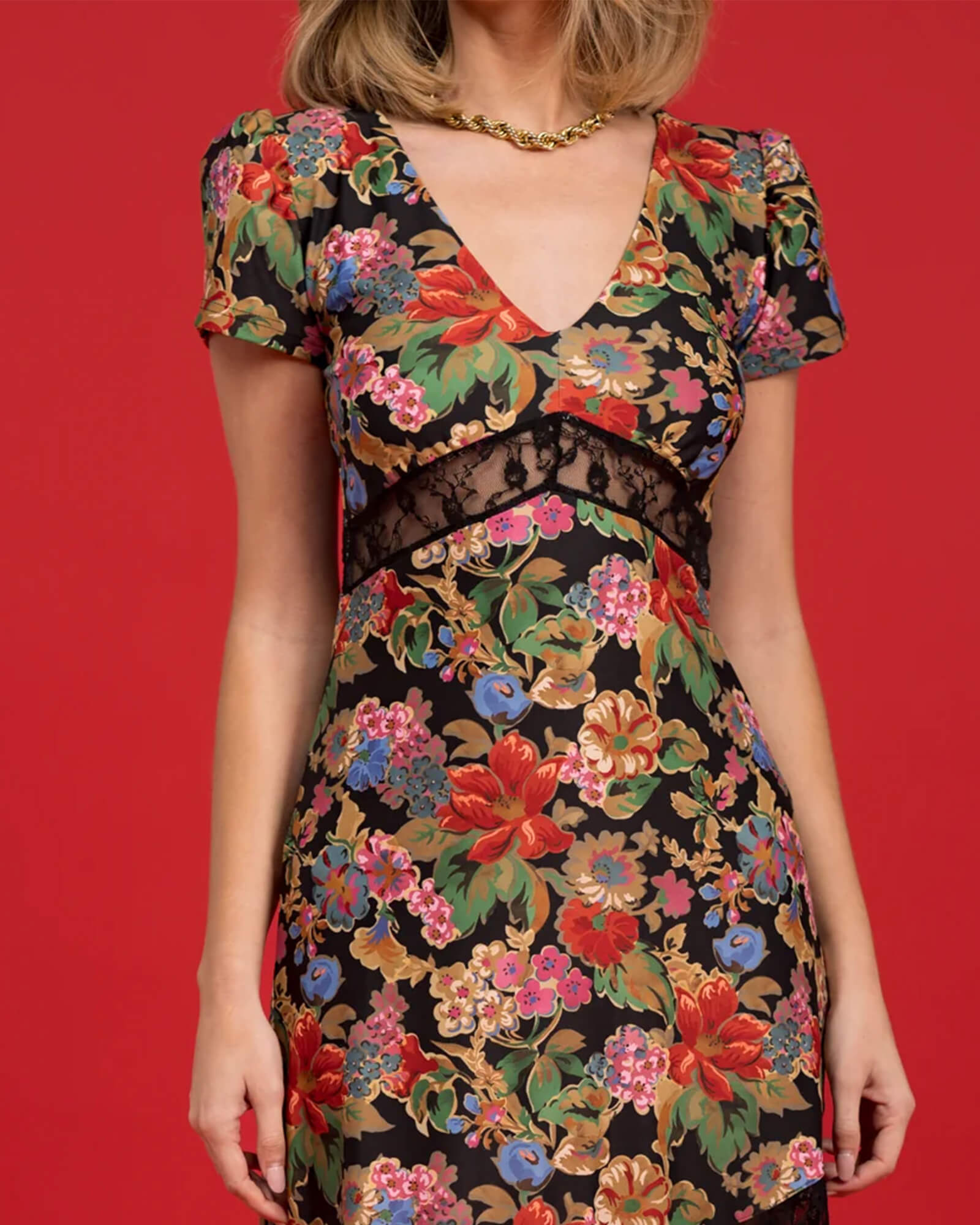 The Octavia Dress Midnight Petals