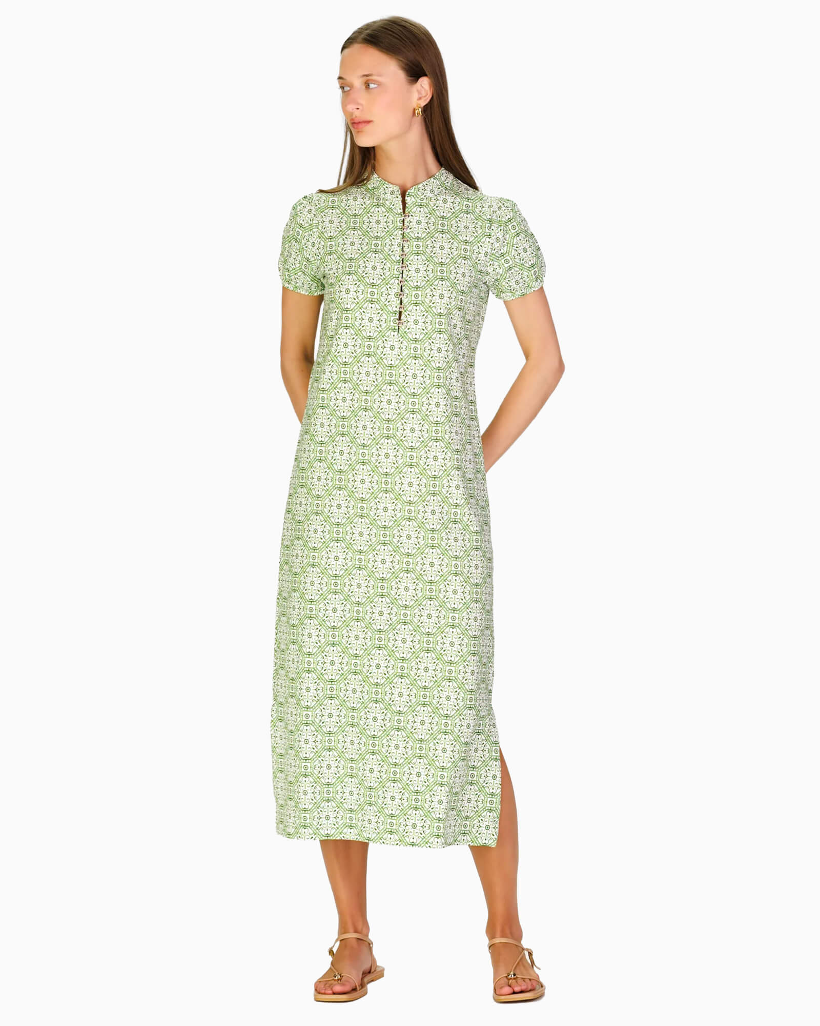 Ophelia Dress in Ivy Courtyard