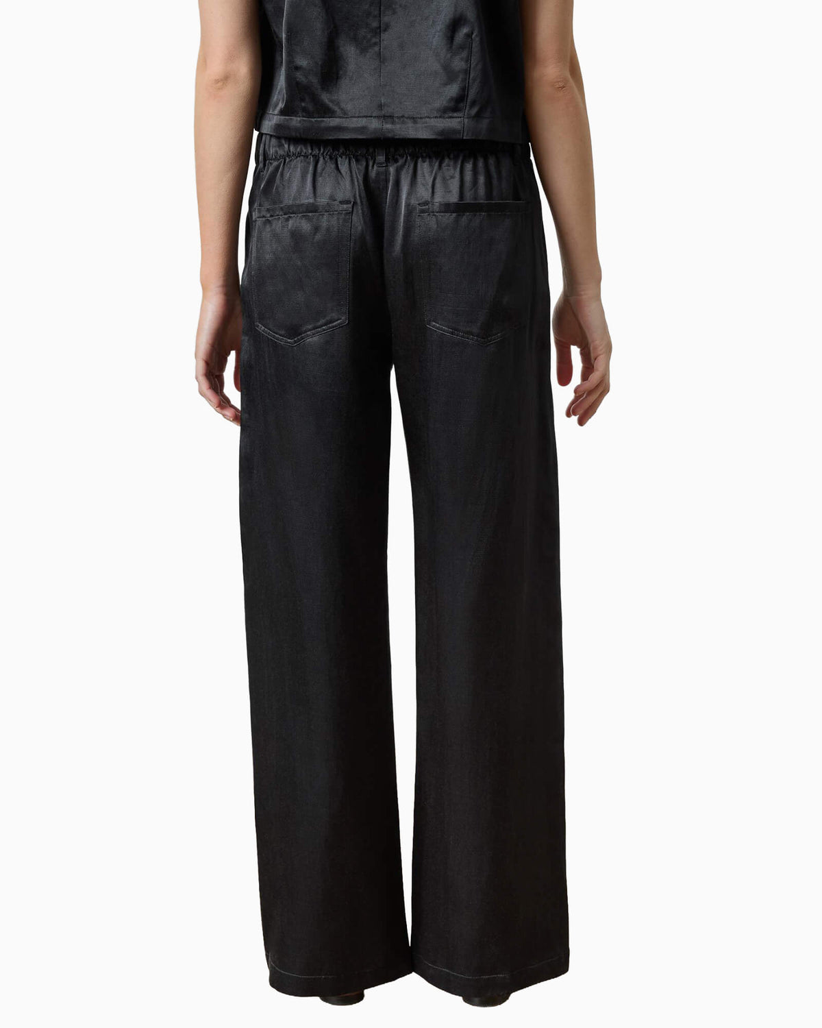 Slub Woven Pant Black