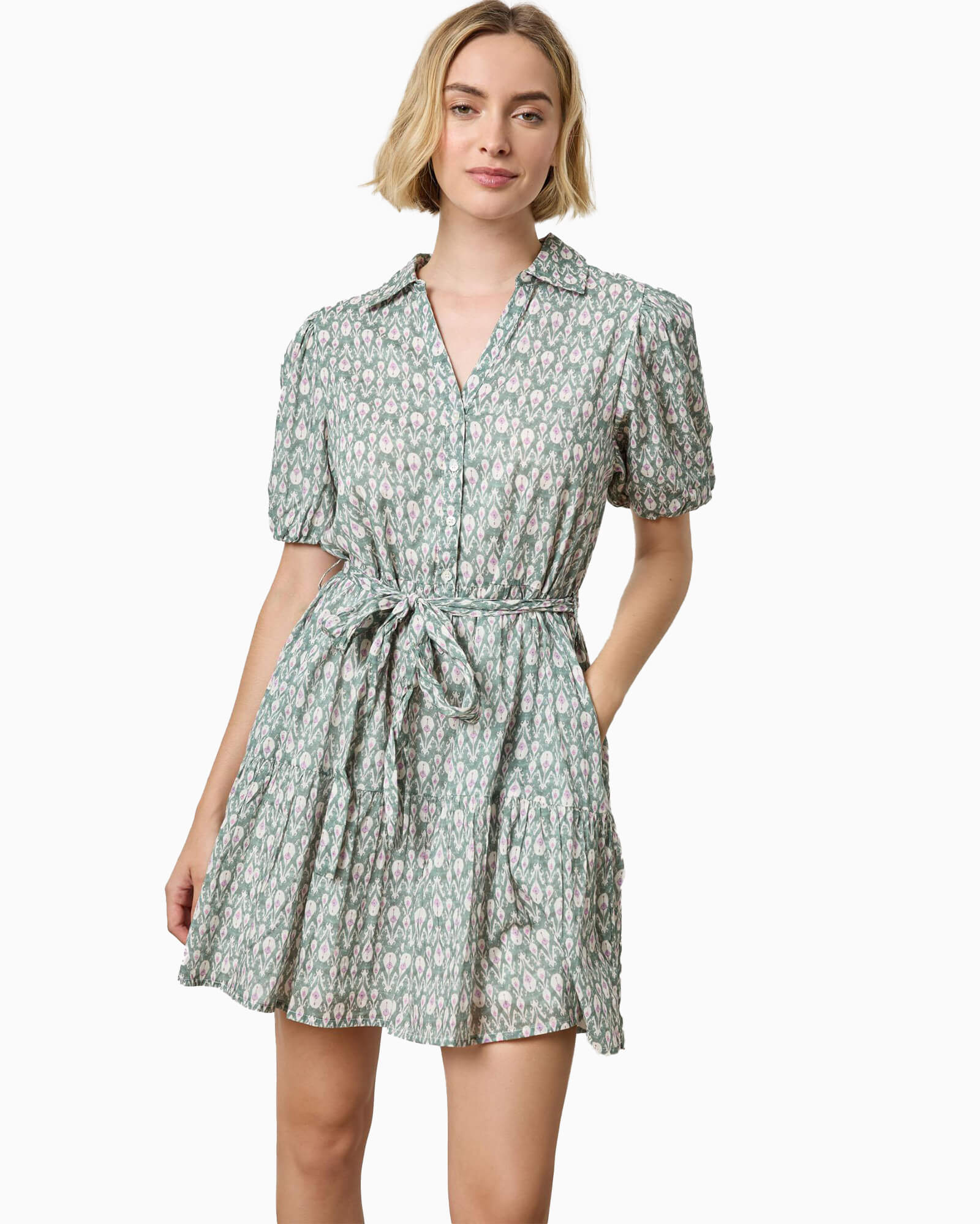 Short Sleeve Tiered Peplum Dress Short Sleeve Tiered Peplum Dress