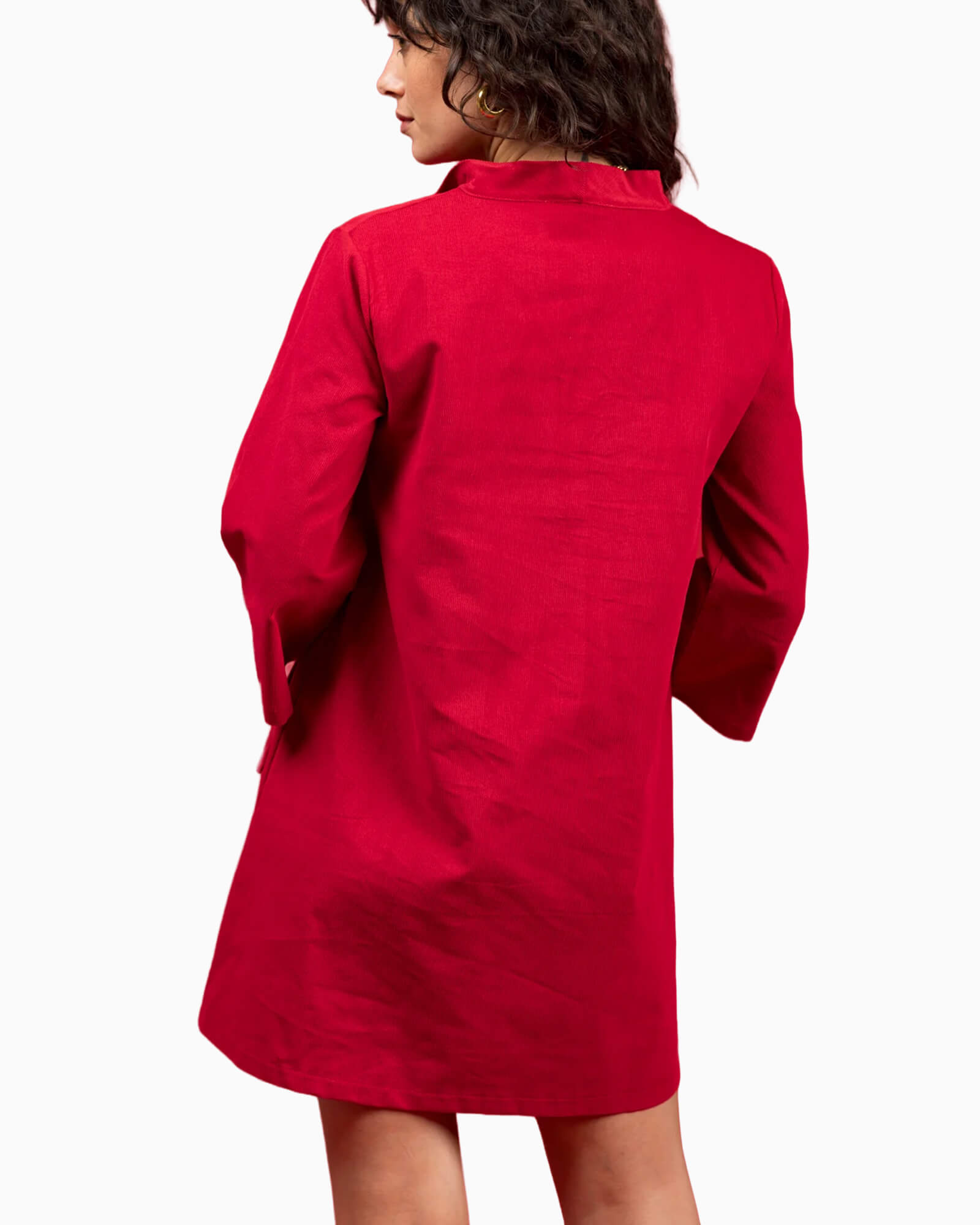 The Phoebe Corduroy Dress Red