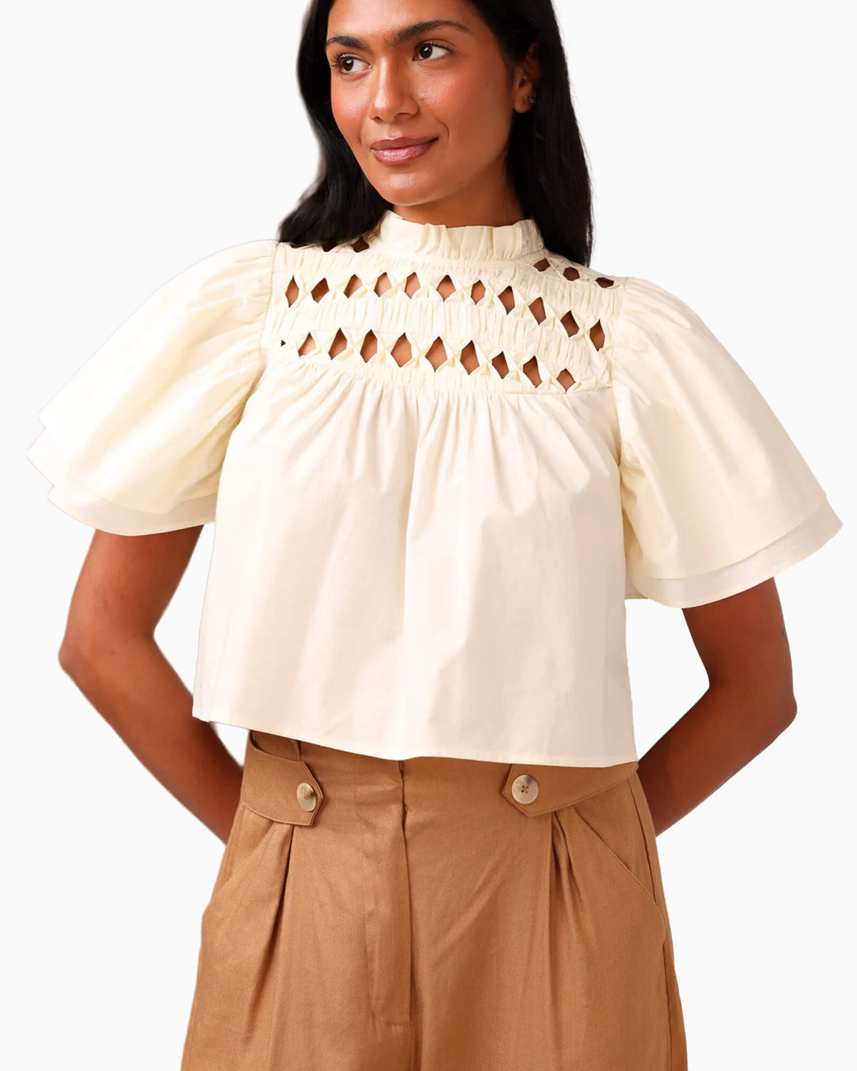 Quinn Blouse Vanilla Shell