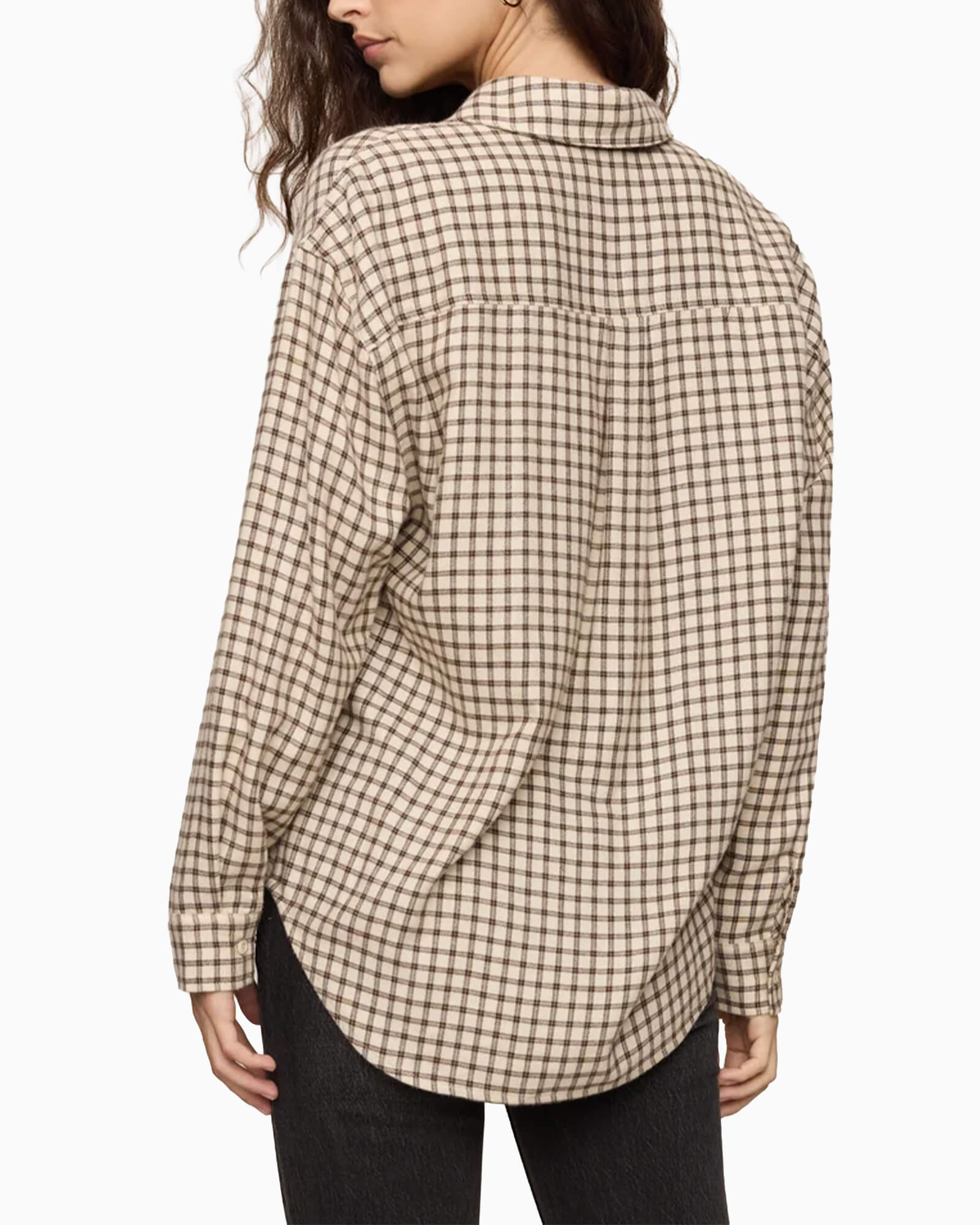 River Plaid Button Up Dark Chocolate