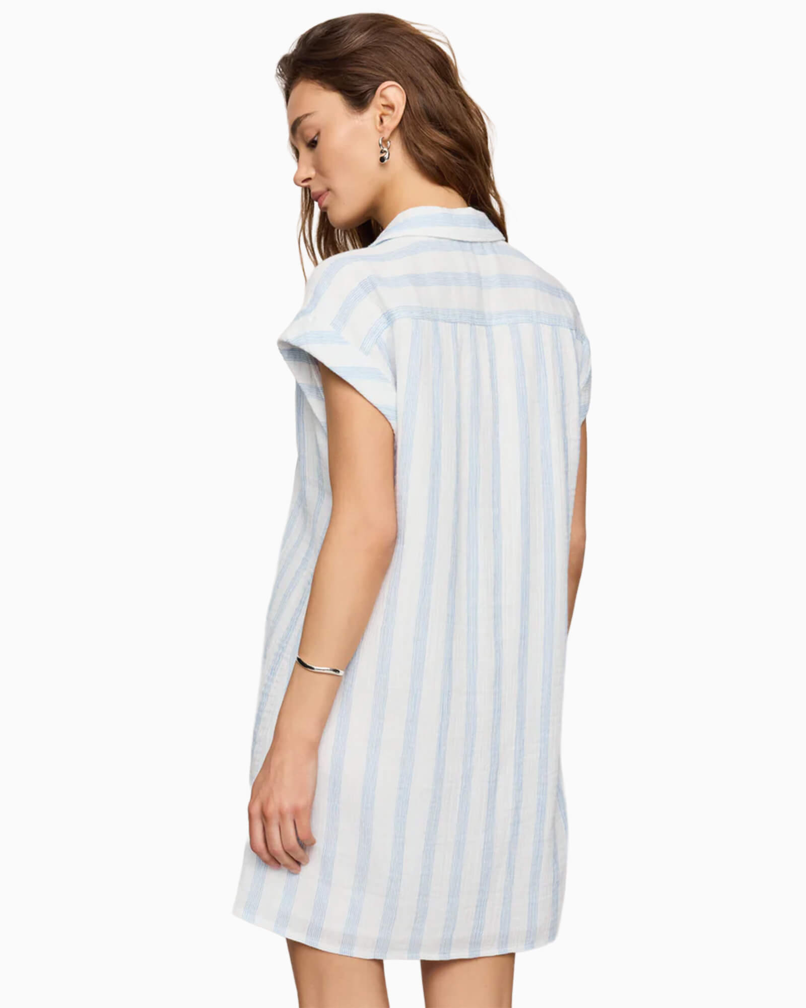 Shellbound Striped Gauze Dress