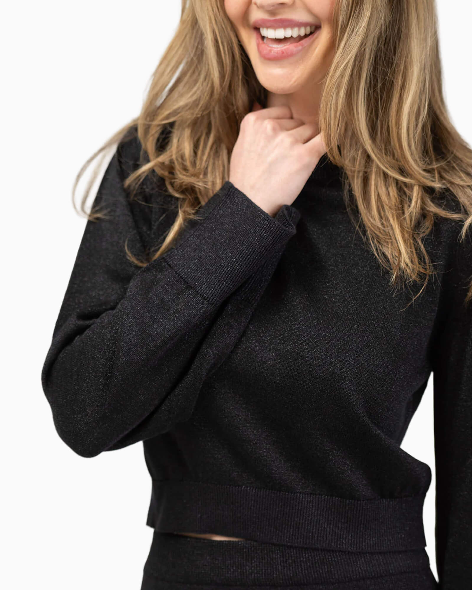 The Shimmer Crewneck Black
