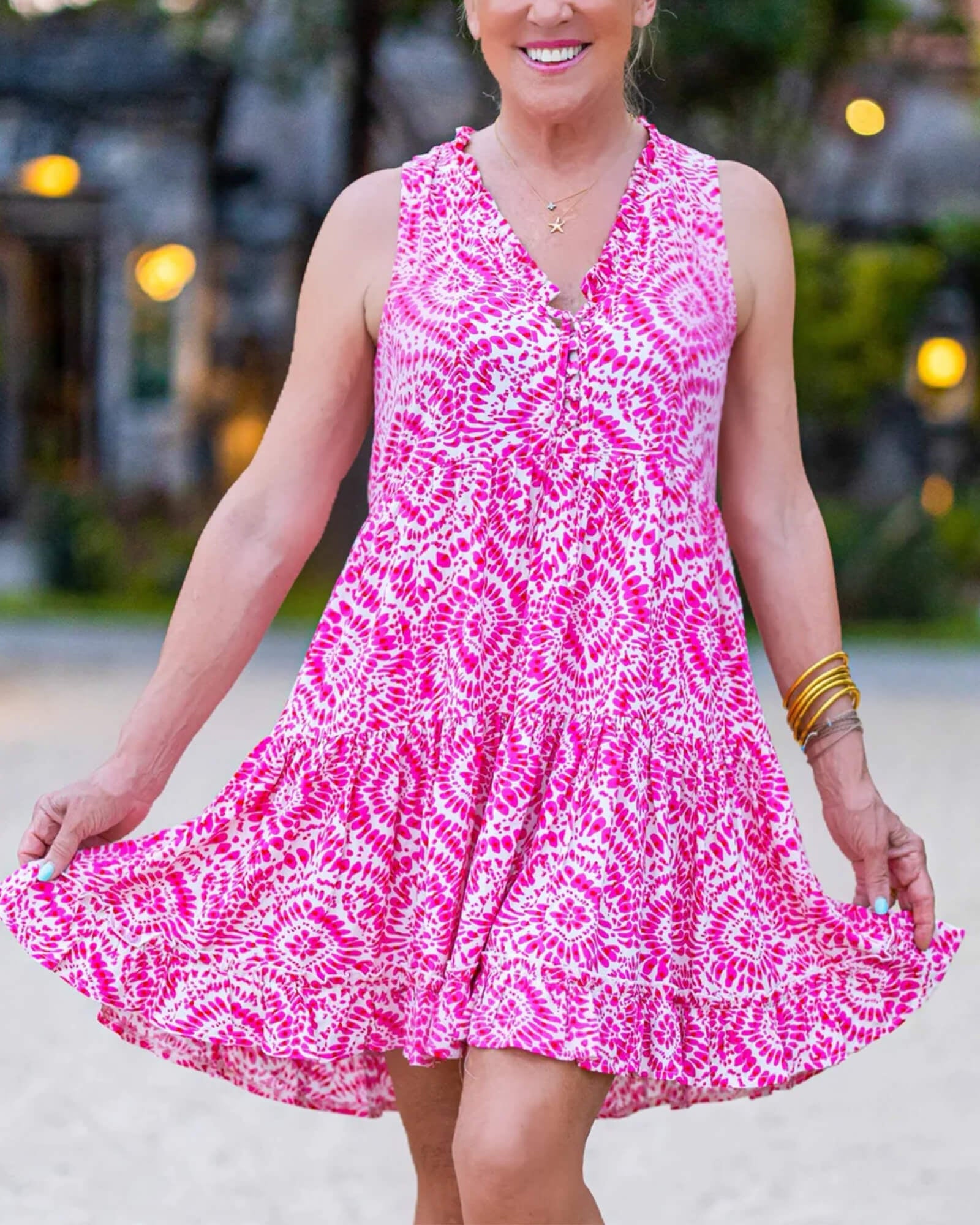 Kaia Dress Cherry Fuchsia