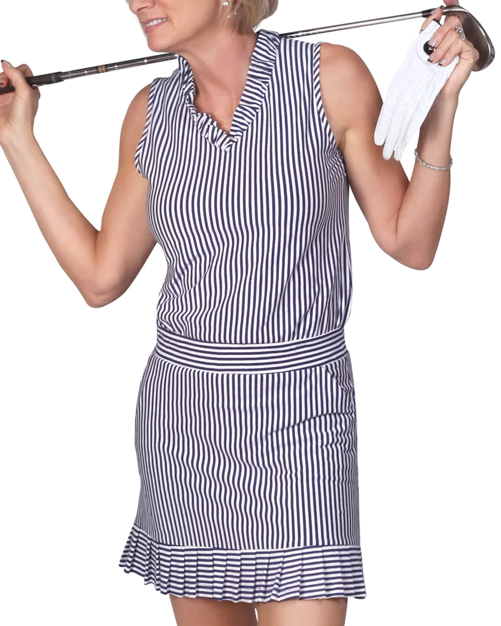 Mickey Skort Navy Stripe