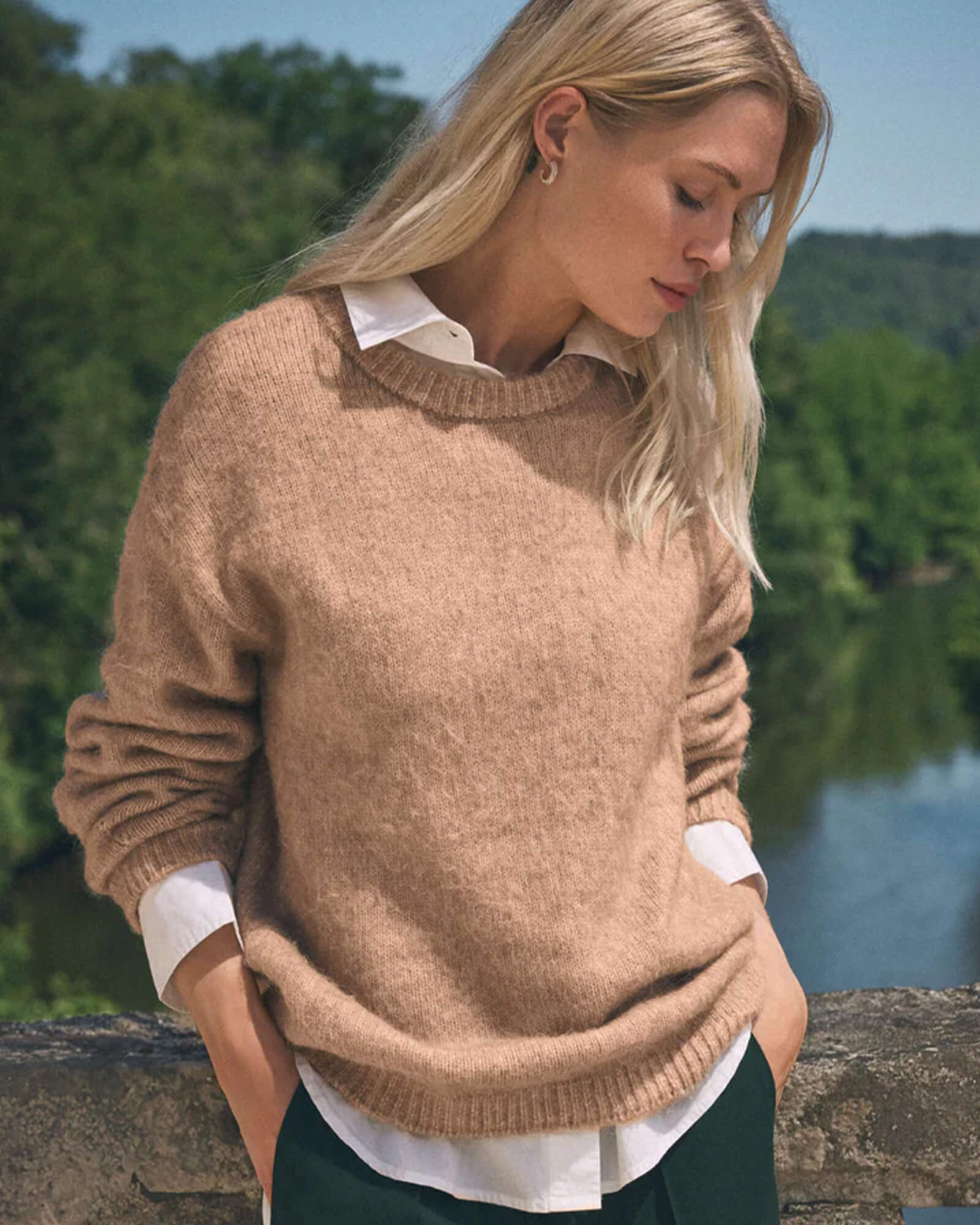 Snowed In Sweater Heathered Camel