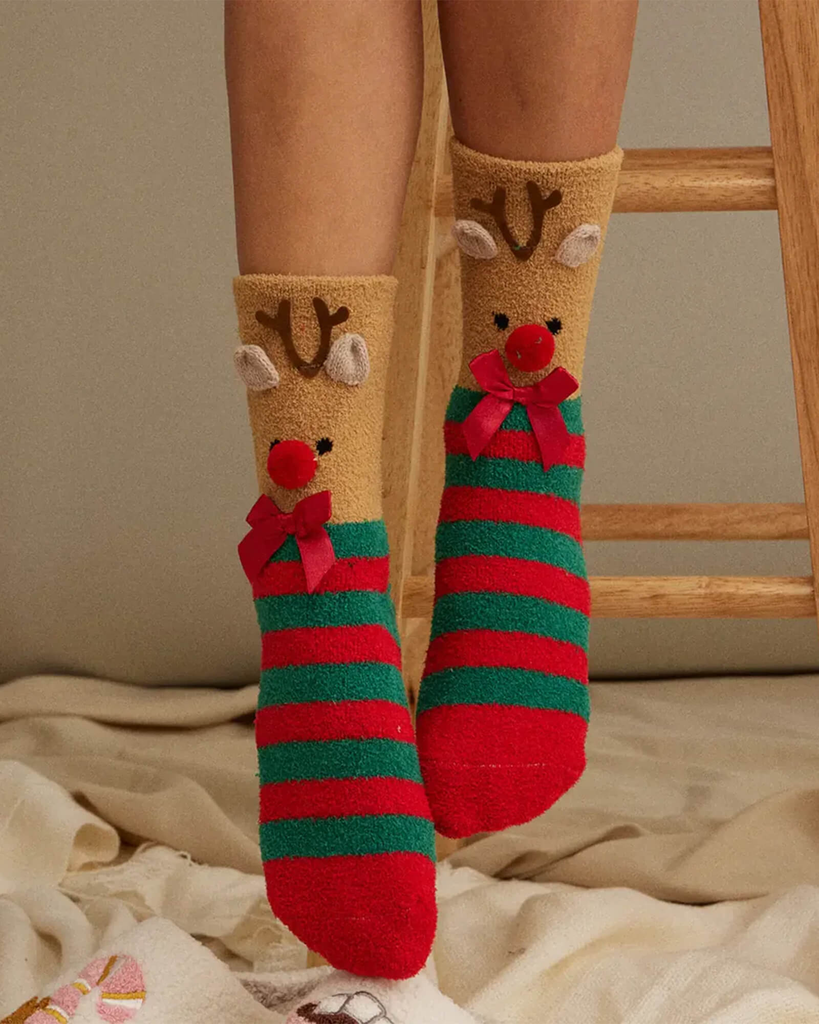 Christmas Fuzzy Socks (Pack of 4)