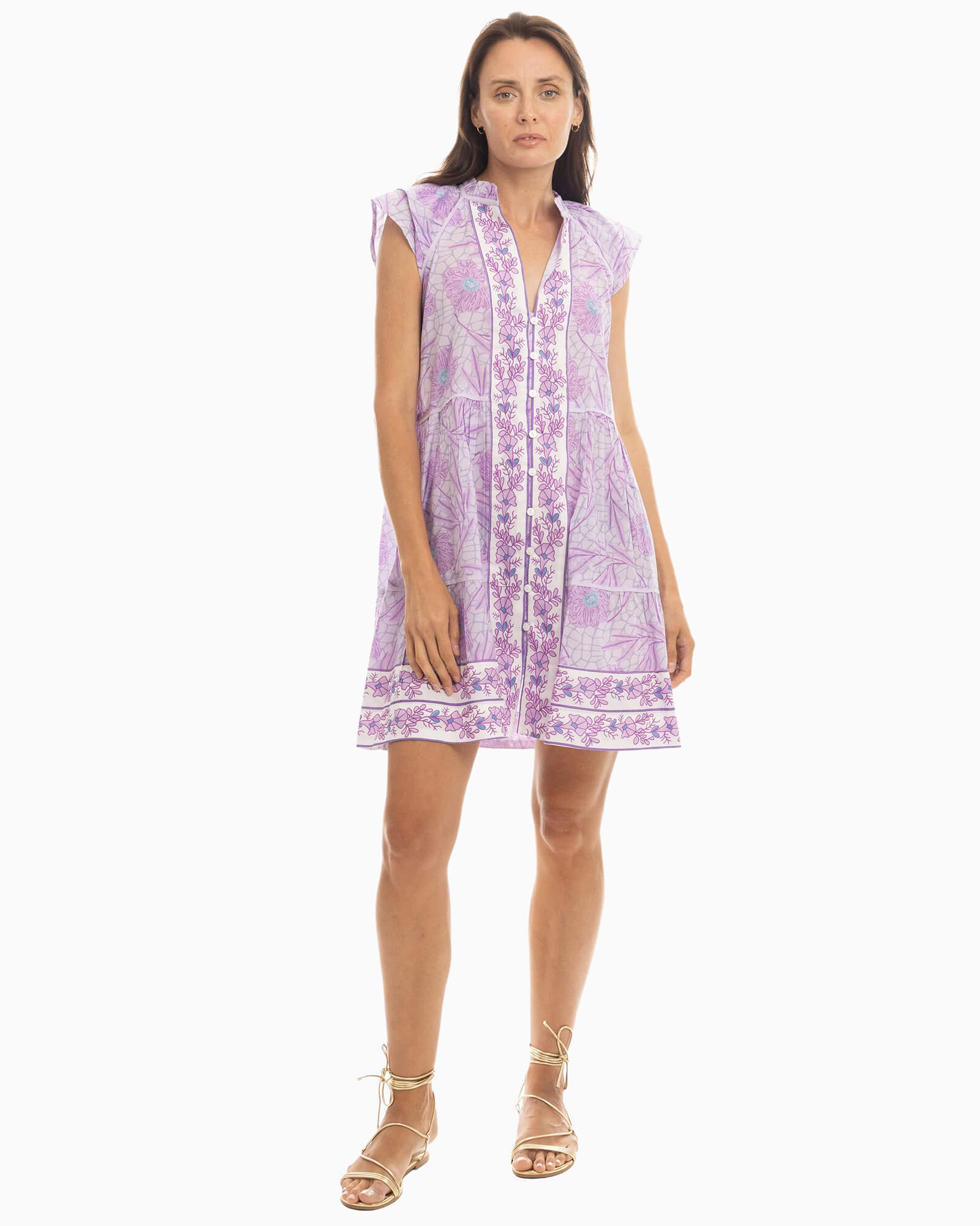 Stella Dress Purple Flower