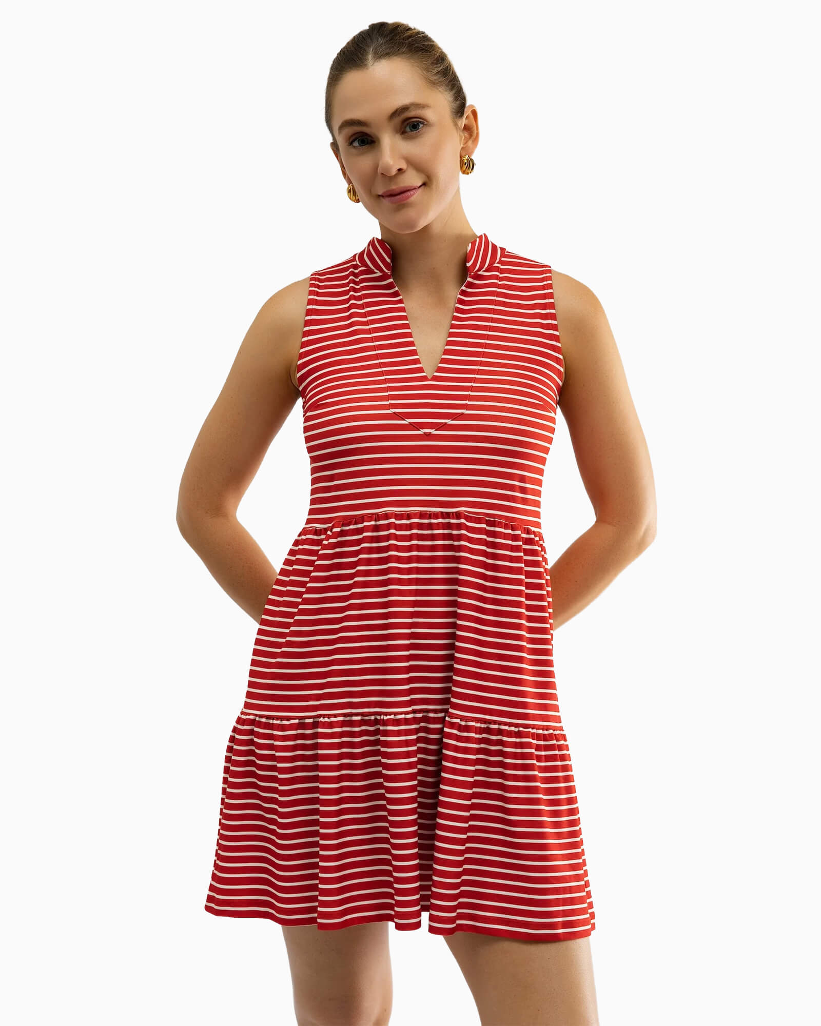 Tatum Dress Strawberry Stripe
