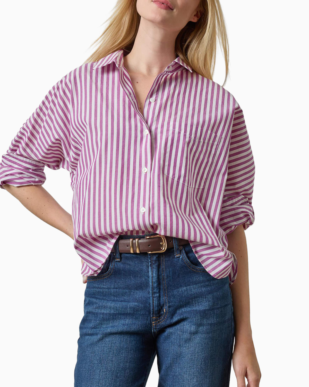 Dolman Sleeve Button Down Shirt Snapdragon