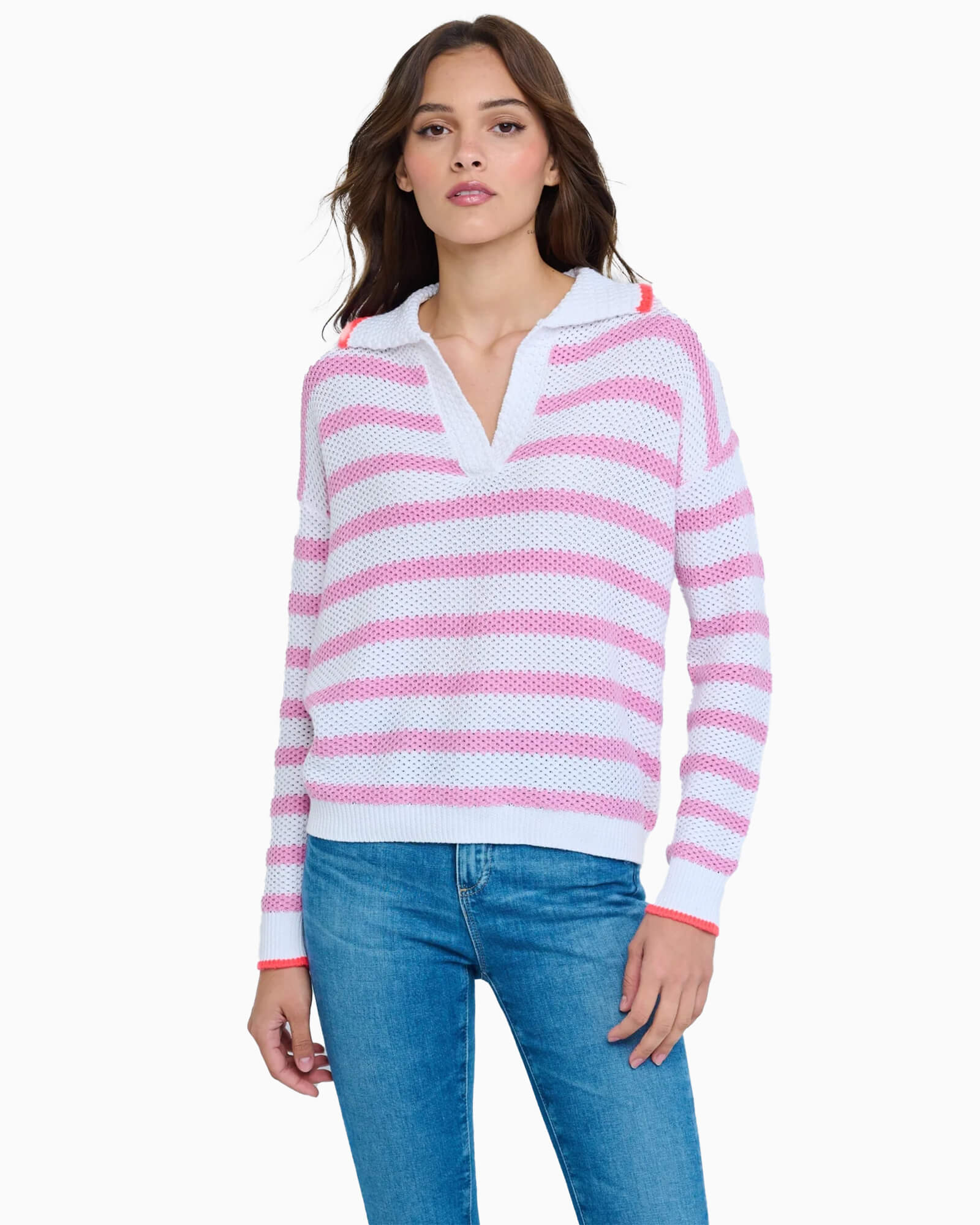 Stripescape Sweater White Orchid