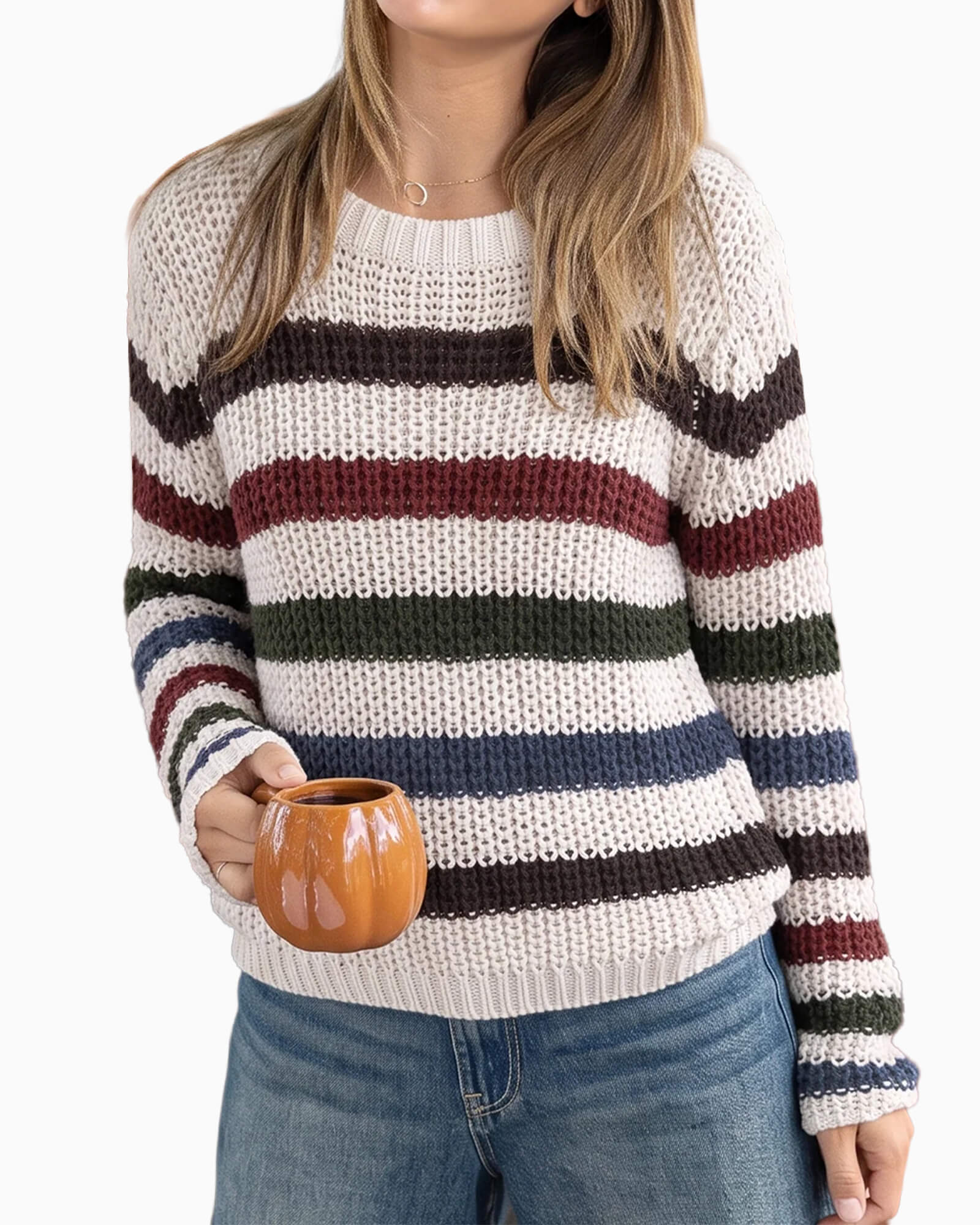 Ariel Striped Crewneck Sweater