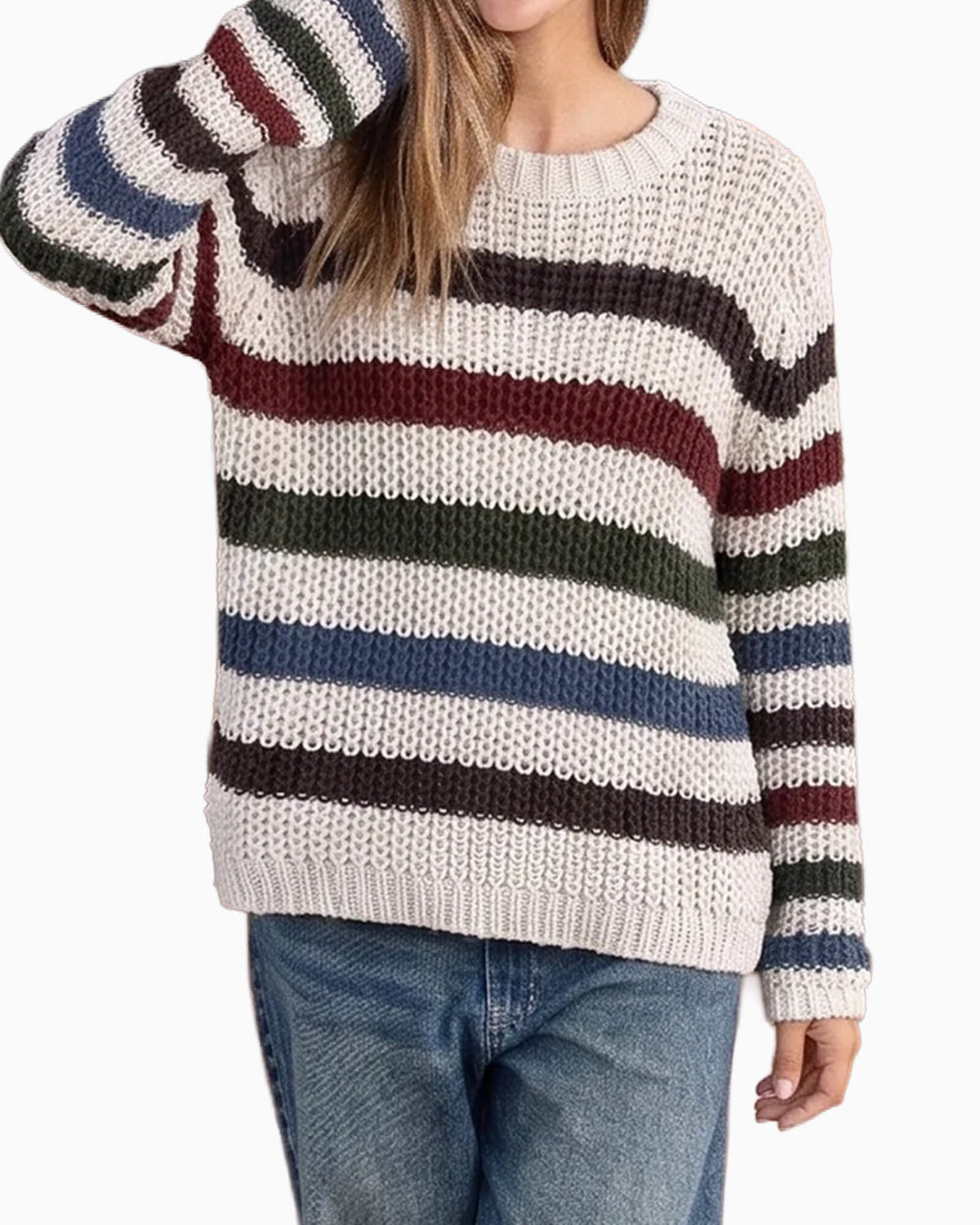 Ariel Striped Crewneck Sweater