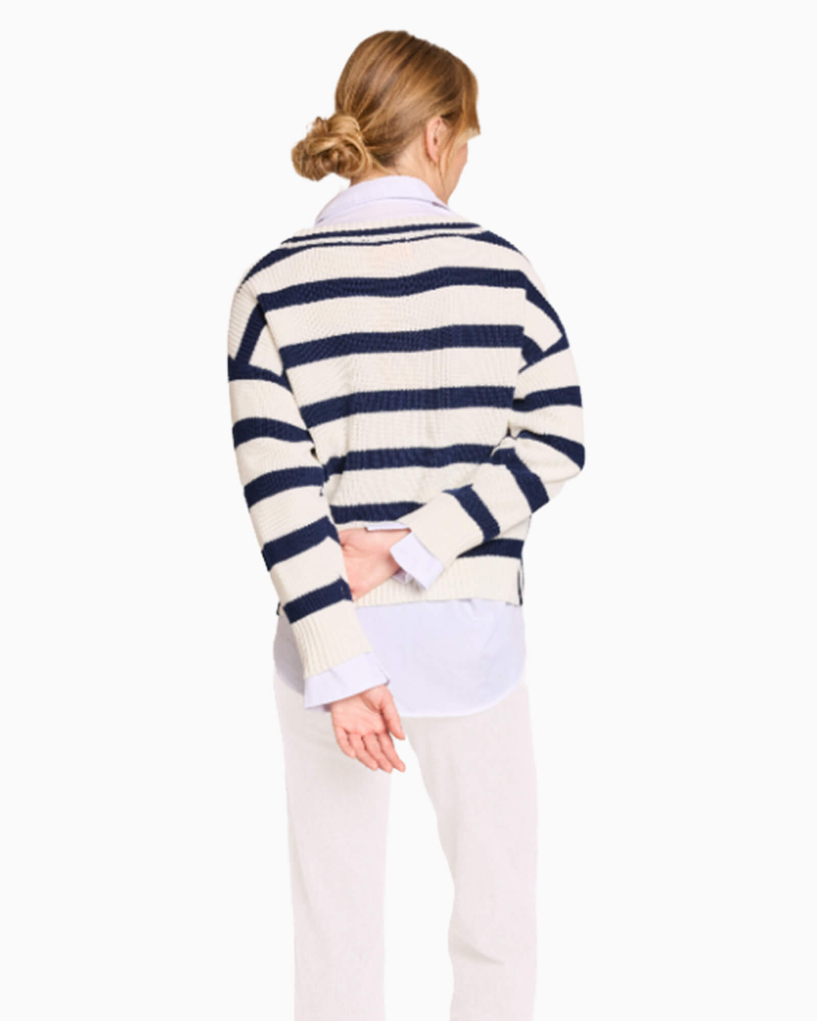 Stripe Crop Cardigan