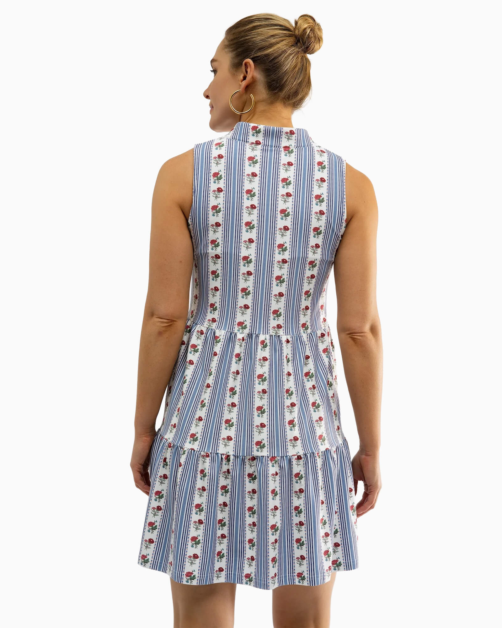 Tatum Dress Field Flower Stripe