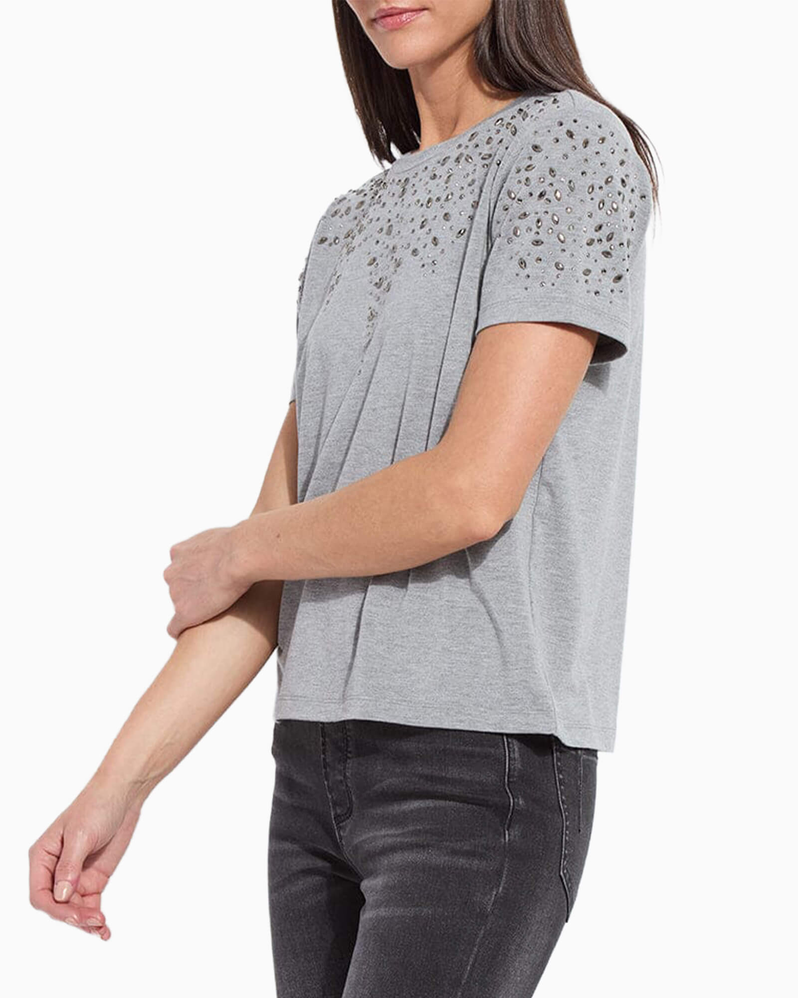 Malva Embellished Crew Neck Top