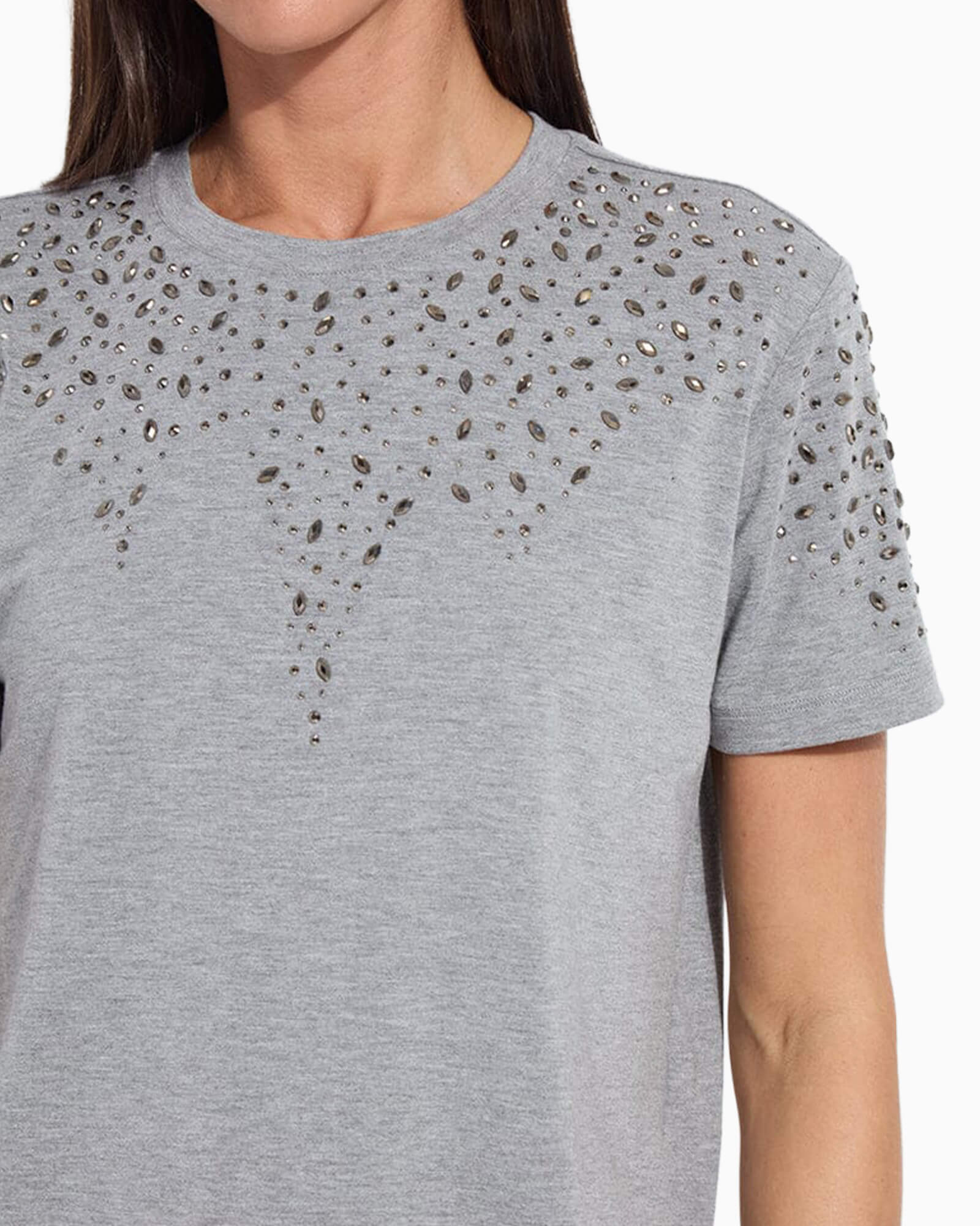 Malva Embellished Crew Neck Top