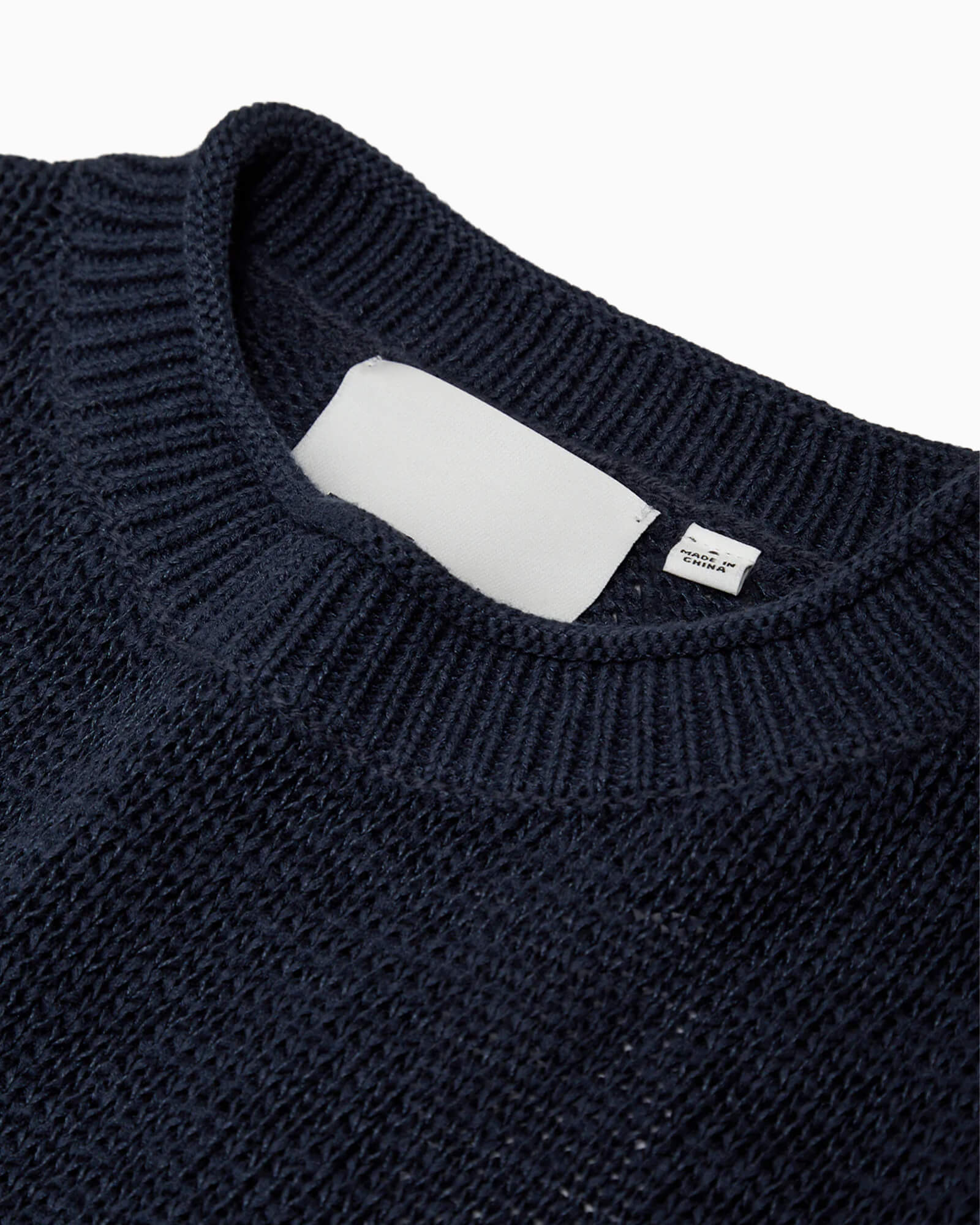 Terri Roll Edge Sweater Dark Blue