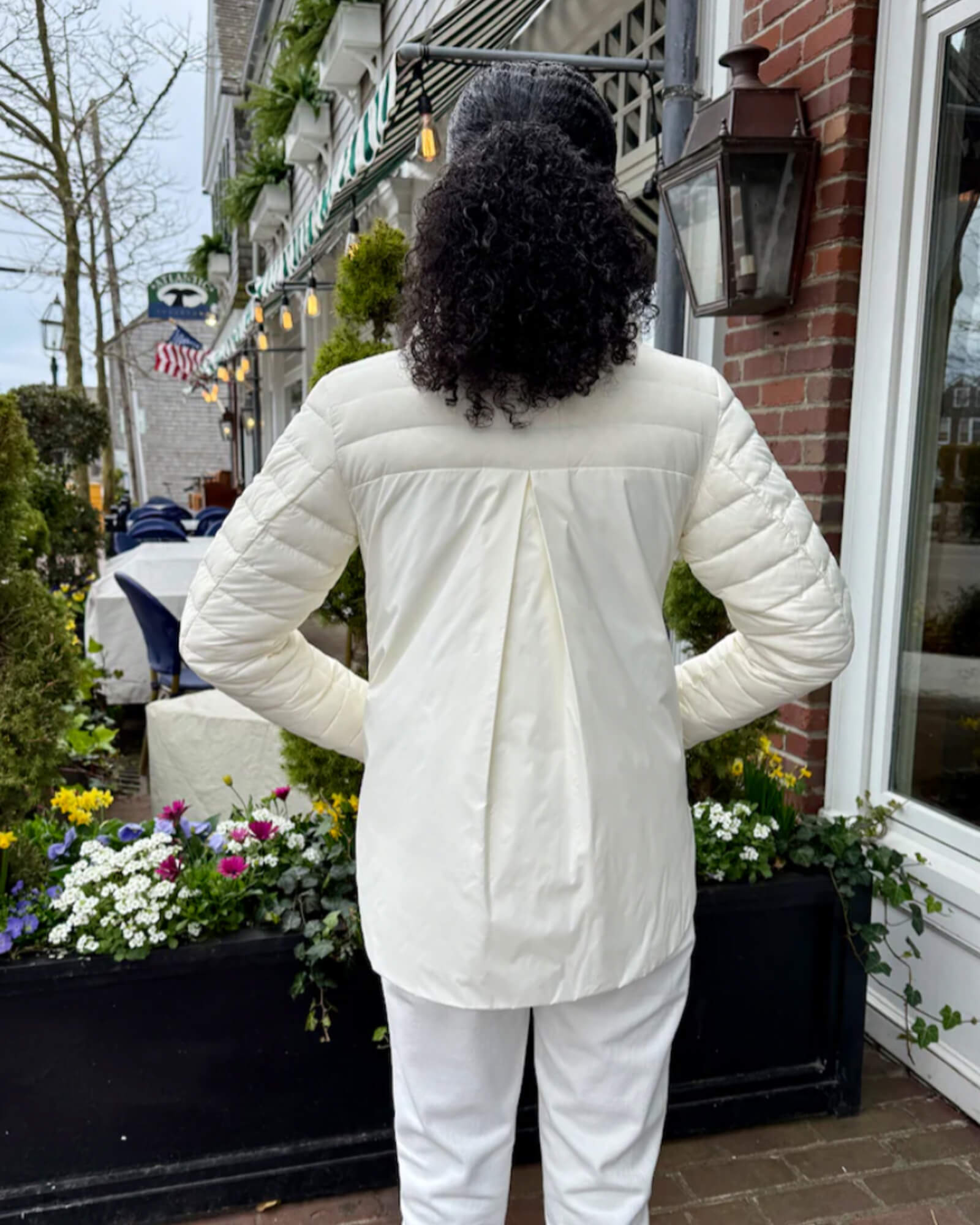 Wynn Jacket White - Purple Poppy