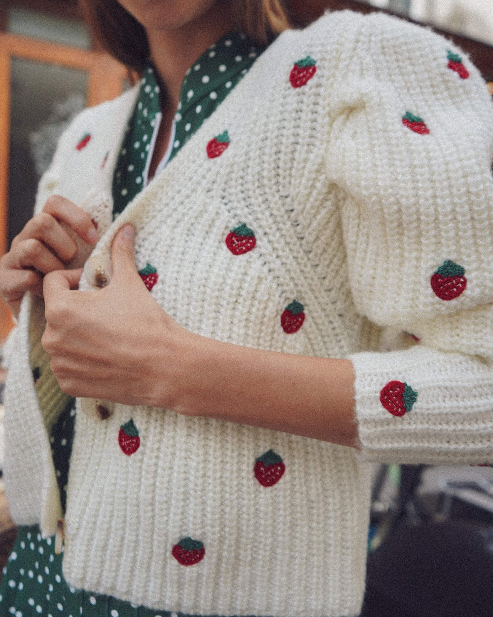 The Hyacinth Cardigan Strawberry